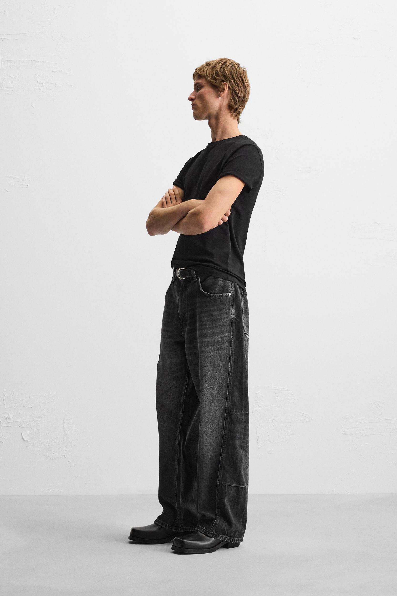 BAGGY FIT JEANS WITH SEAMS Product Image