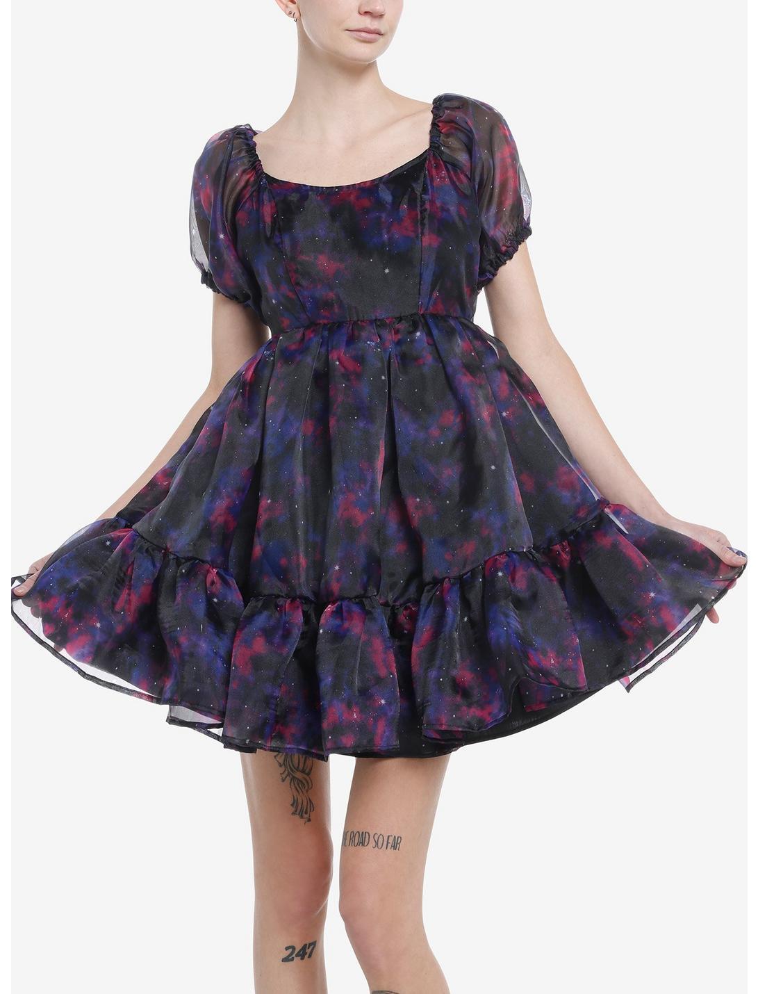 Cosmic Aura Galaxy Tiered Organza Dress Product Image