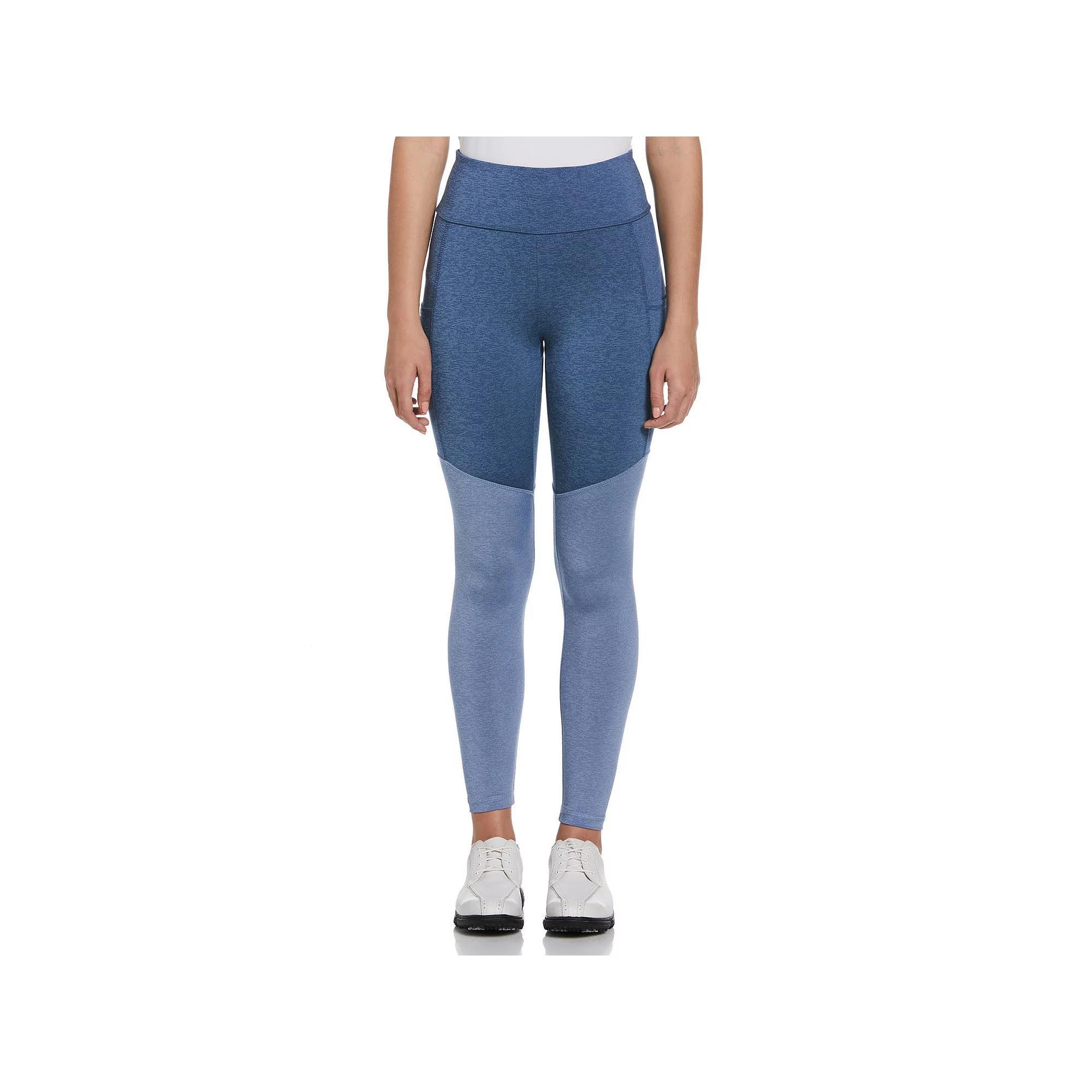 Women's Grand Slam Colorblock High-Waisted Golf Leggings, Size: XS, Blue Horizon Product Image