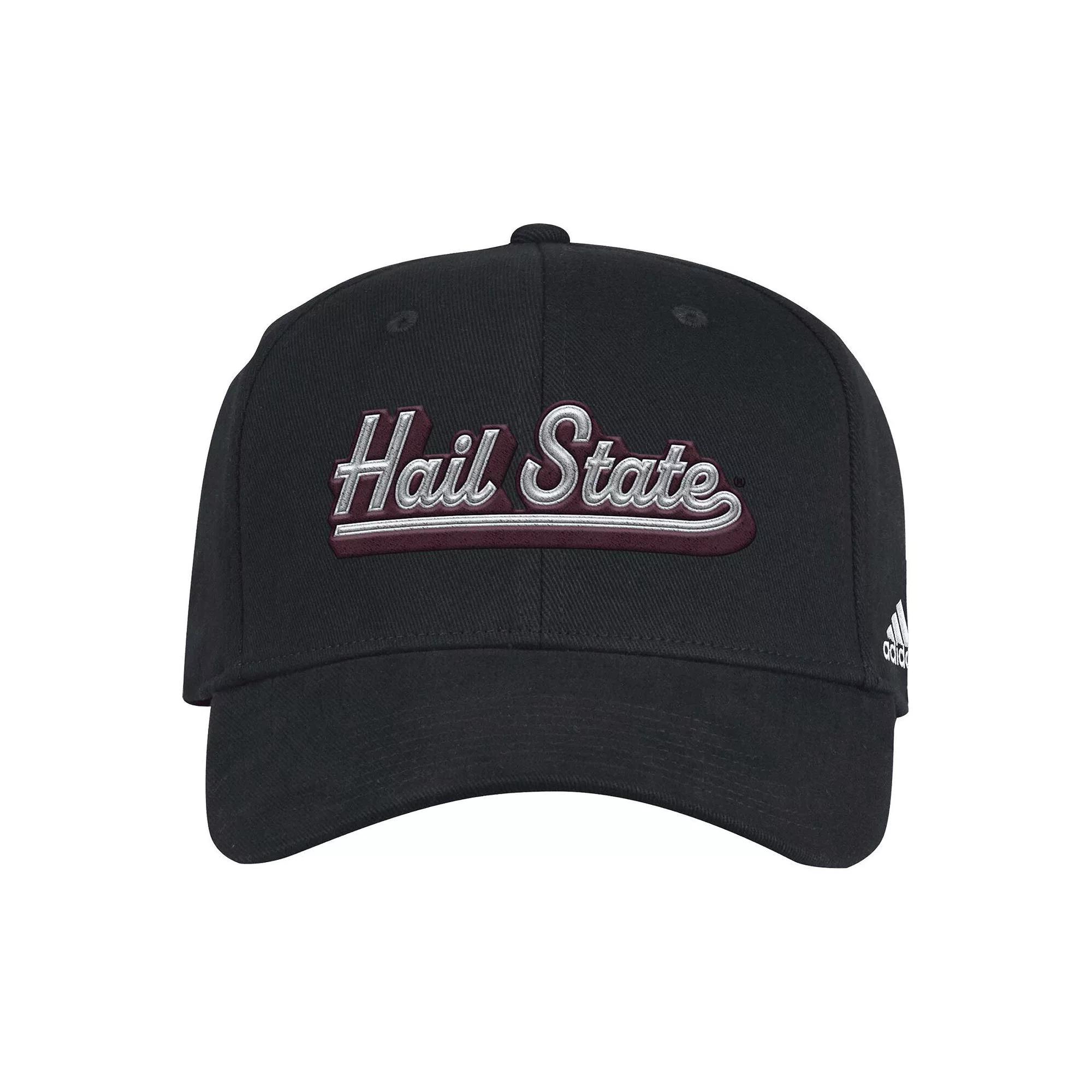 Men's adidas Black Mississippi State Bulldogs Chant Flex Hat, Size: Small/Medium, Mst Black Product Image
