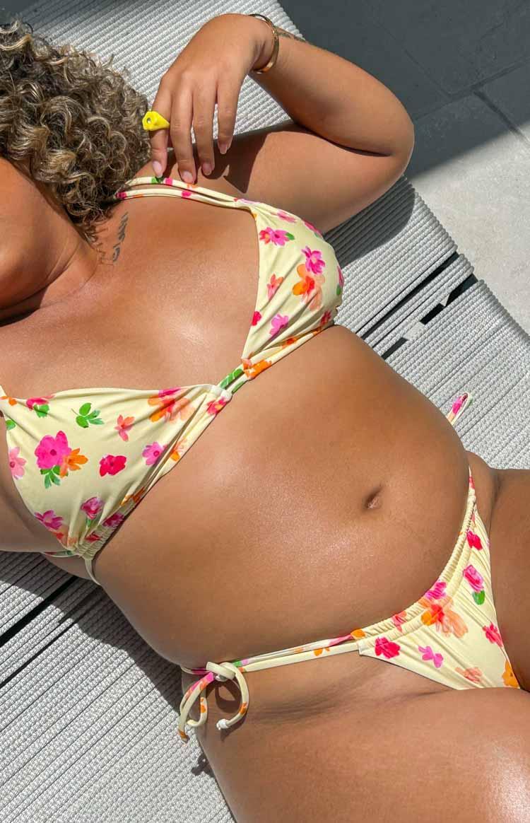 9.0 Swim Sumba Yellow Floral Bikini Bottom Product Image