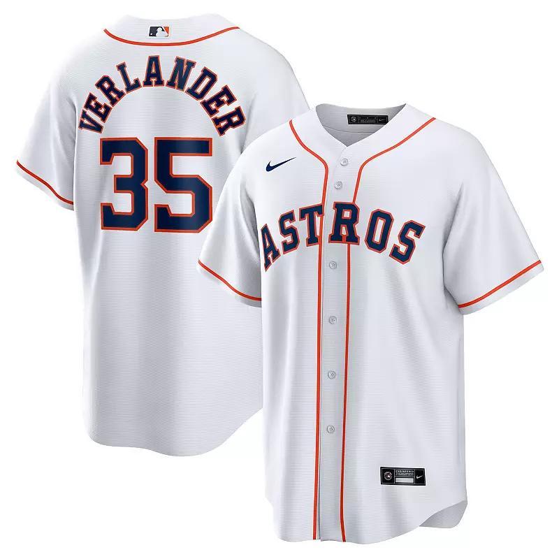 Men's Nike Justin Verlander White Houston Astros Home Replica Player Name Jersey, Size: Large Product Image