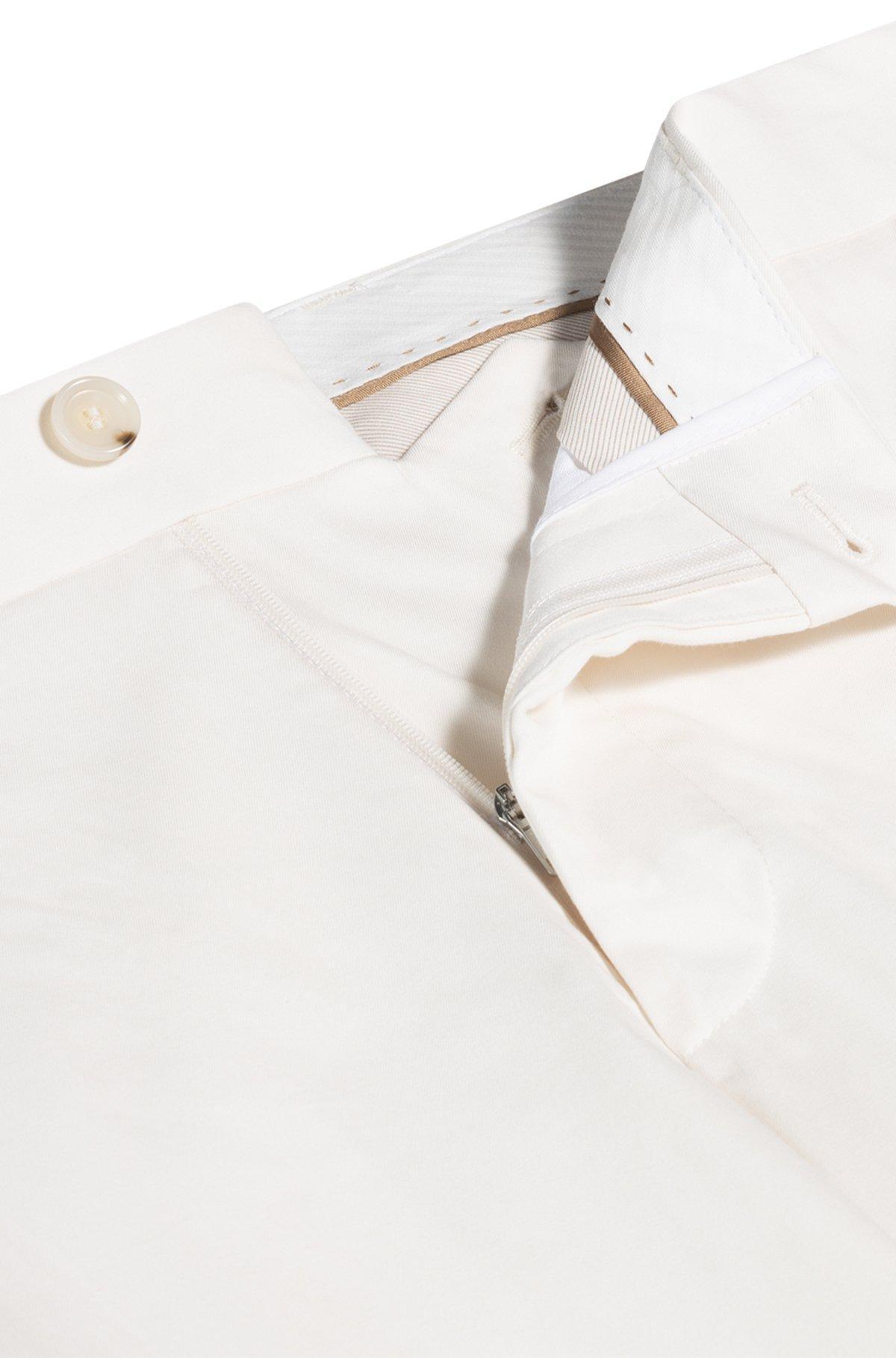 Tapered-fit trousers in cotton, silk and stretch Product Image