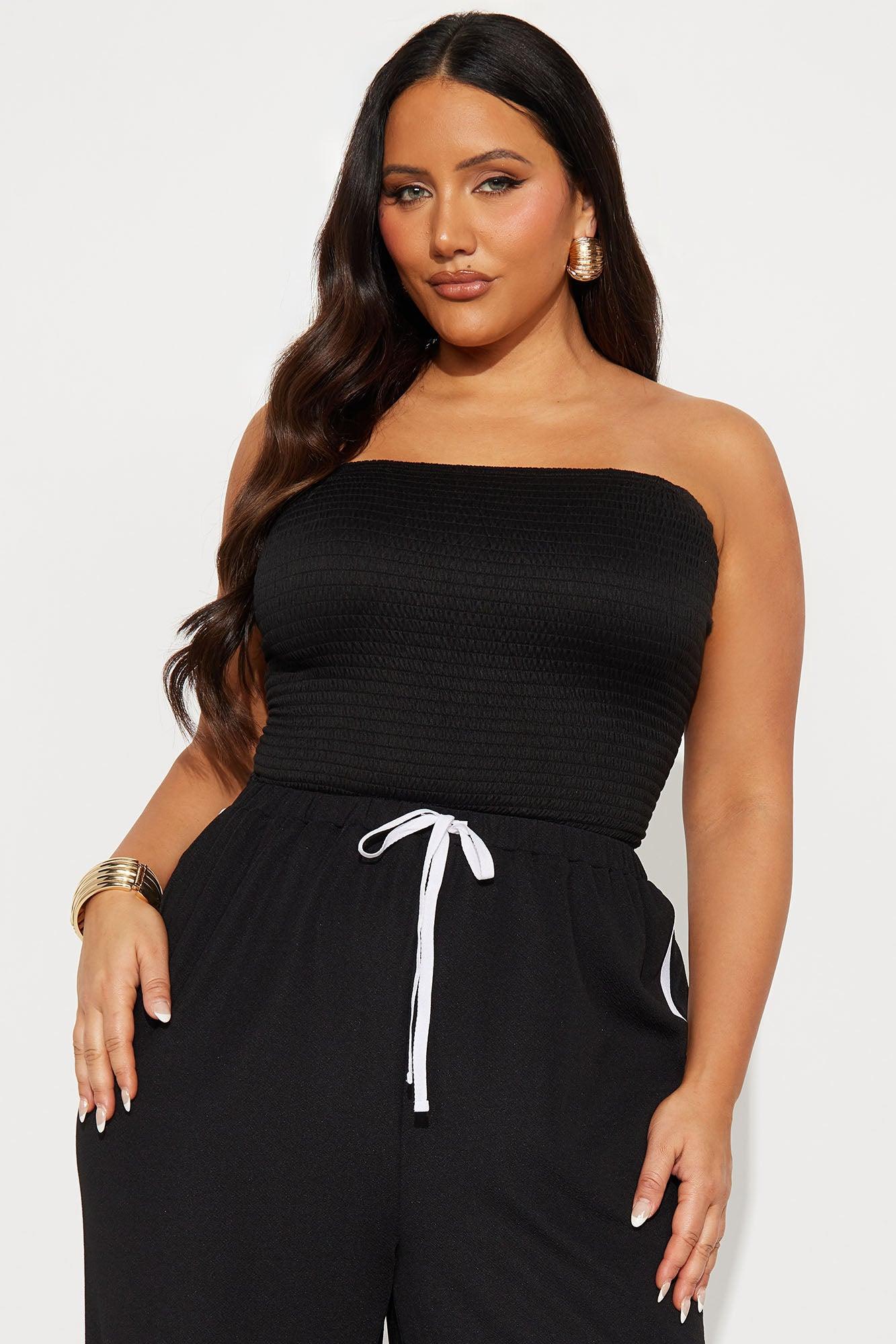 Moxie Strapless Jumpsuit - Black Product Image