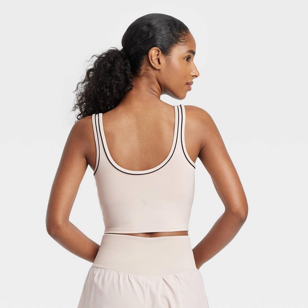 Women's Tipped Cropped Sports Bra - JoyLab™ Product Image