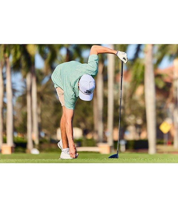 Breezy Golf Vintage Flowers Short Sleeve Polo Shirt Product Image