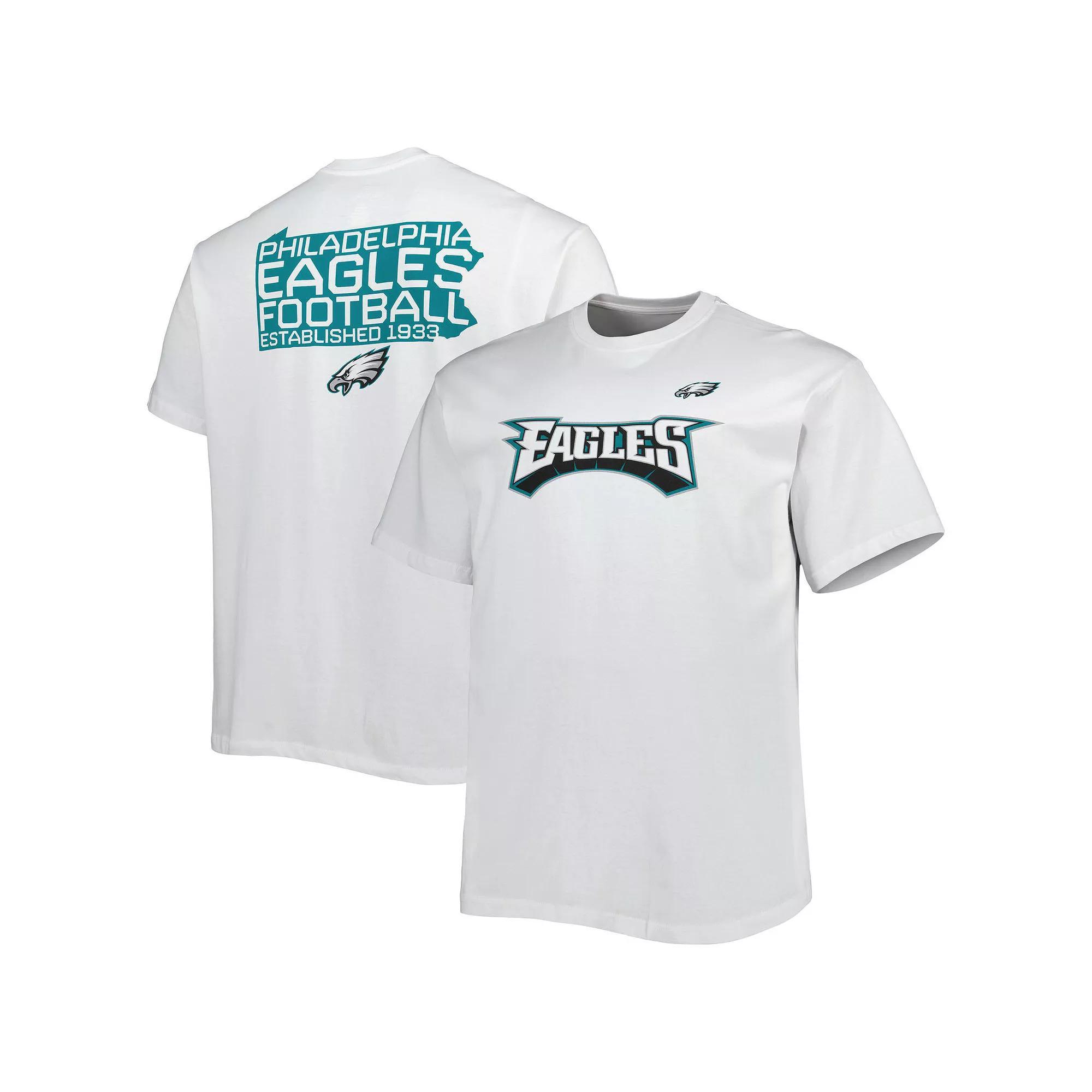 Men's Fanatics Branded White Philadelphia Eagles Big & Tall Hometown Collection Hot Shot T-Shirt, Size: 2XB Product Image