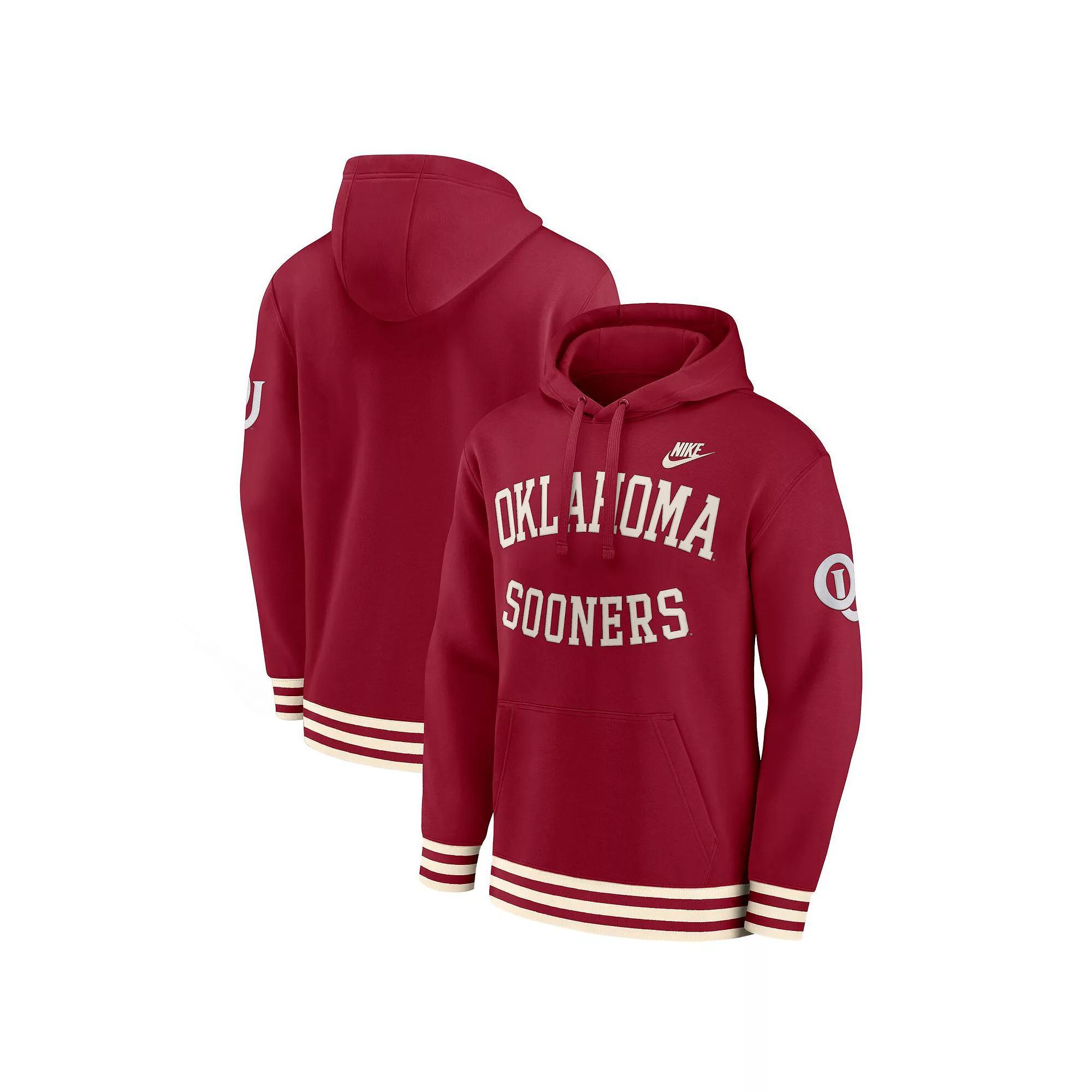 Men's Nike Crimson Oklahoma Sooners Legacy Retro Pullover Hoodie, Size: XL, Red Product Image