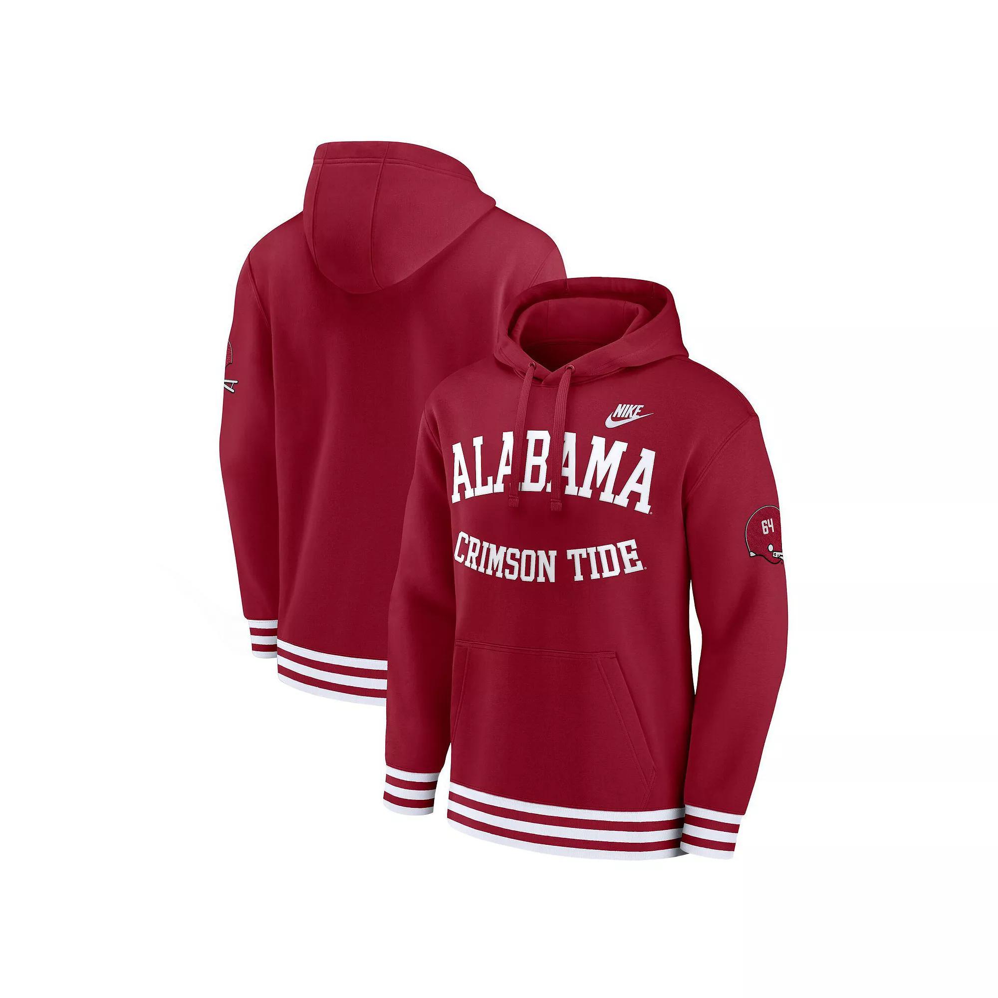 Men's Nike Crimson Alabama Crimson Tide Legacy Retro Pullover Hoodie, Size: Medium, Red Product Image