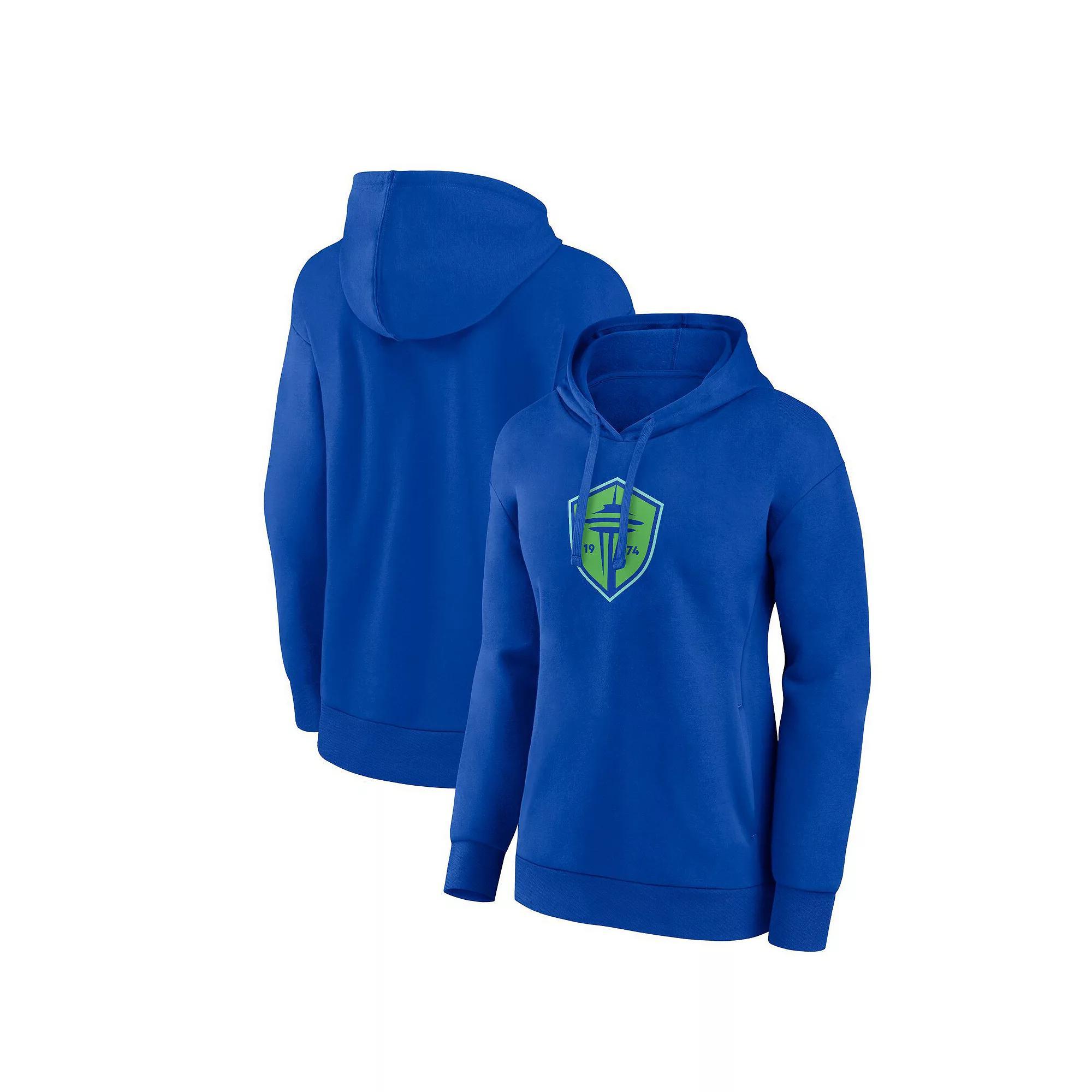 Women's Fanatics Branded Blue Seattle Sounders FC Primary Logo Pullover Hoodie, Size: XL Product Image