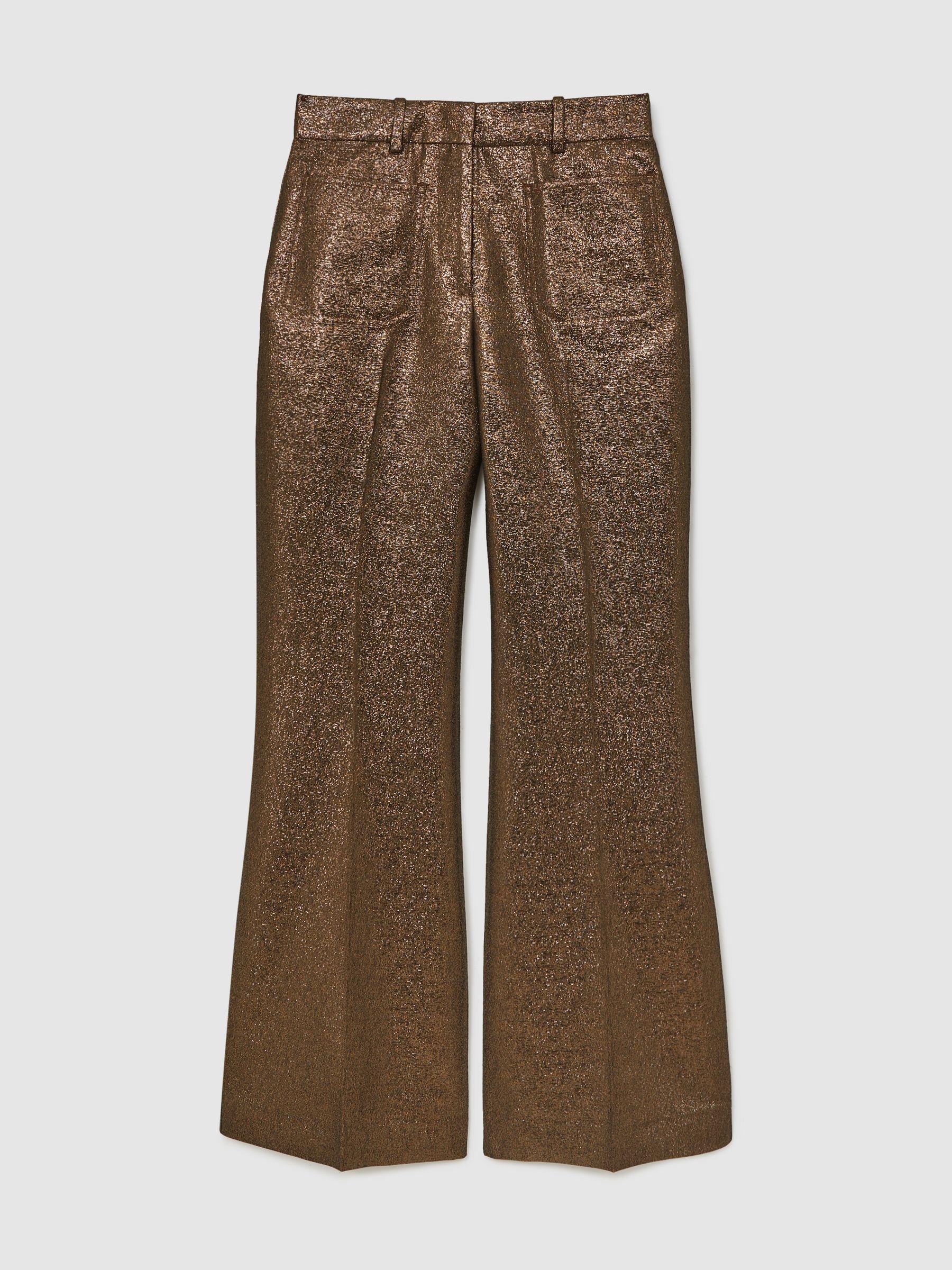 Petite Wide-Leg Pleated Cargo Trousers in Green Product Image