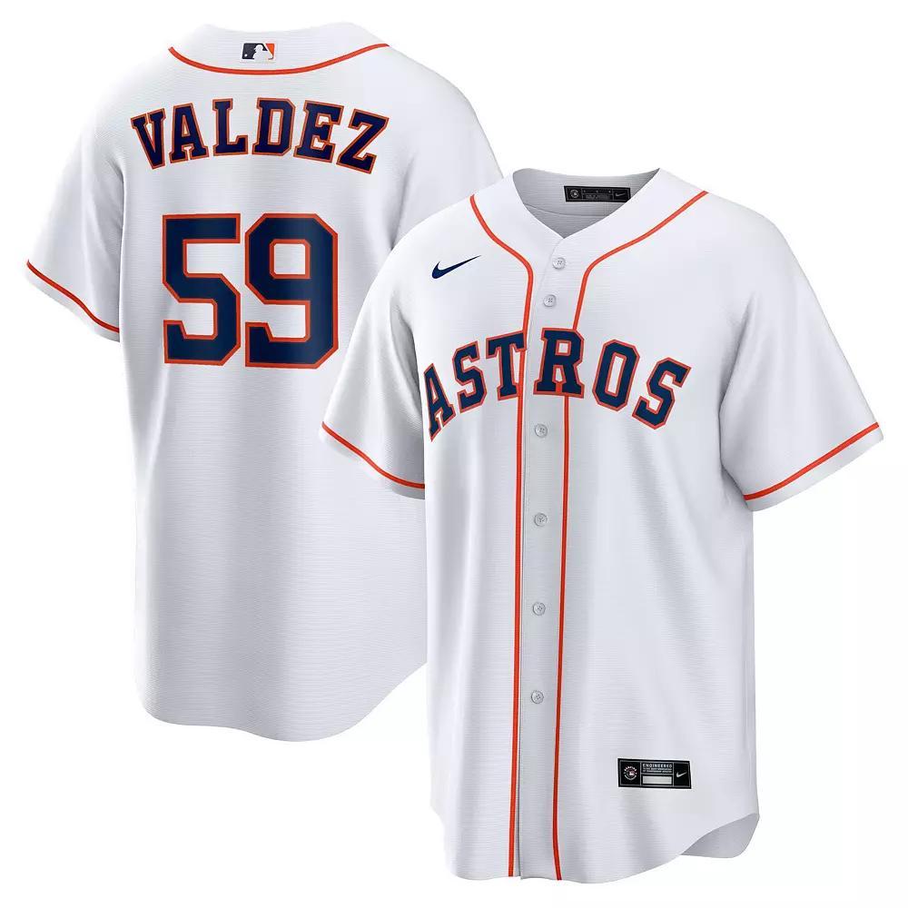 Men's Nike Framber Valdez White Houston Astros Home Replica Jersey, Size: 2XL Product Image