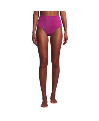 Lands End Womens Shine High Waisted Bikini Bottoms Product Image