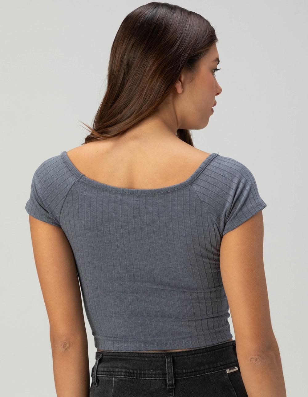TILLYS Boat Neck Womens Tee - WHITE Product Image