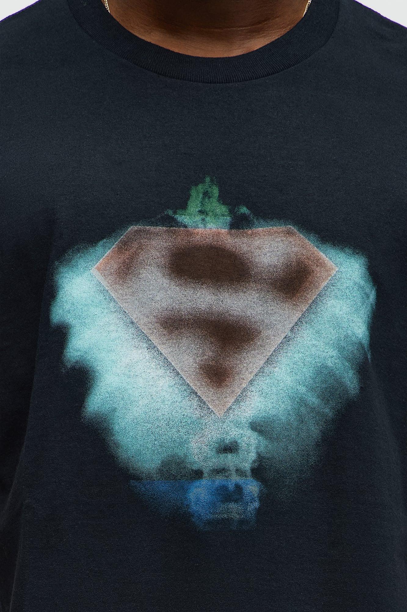 Superman Heart Of Hero Short Sleeve Tee - Black Product Image