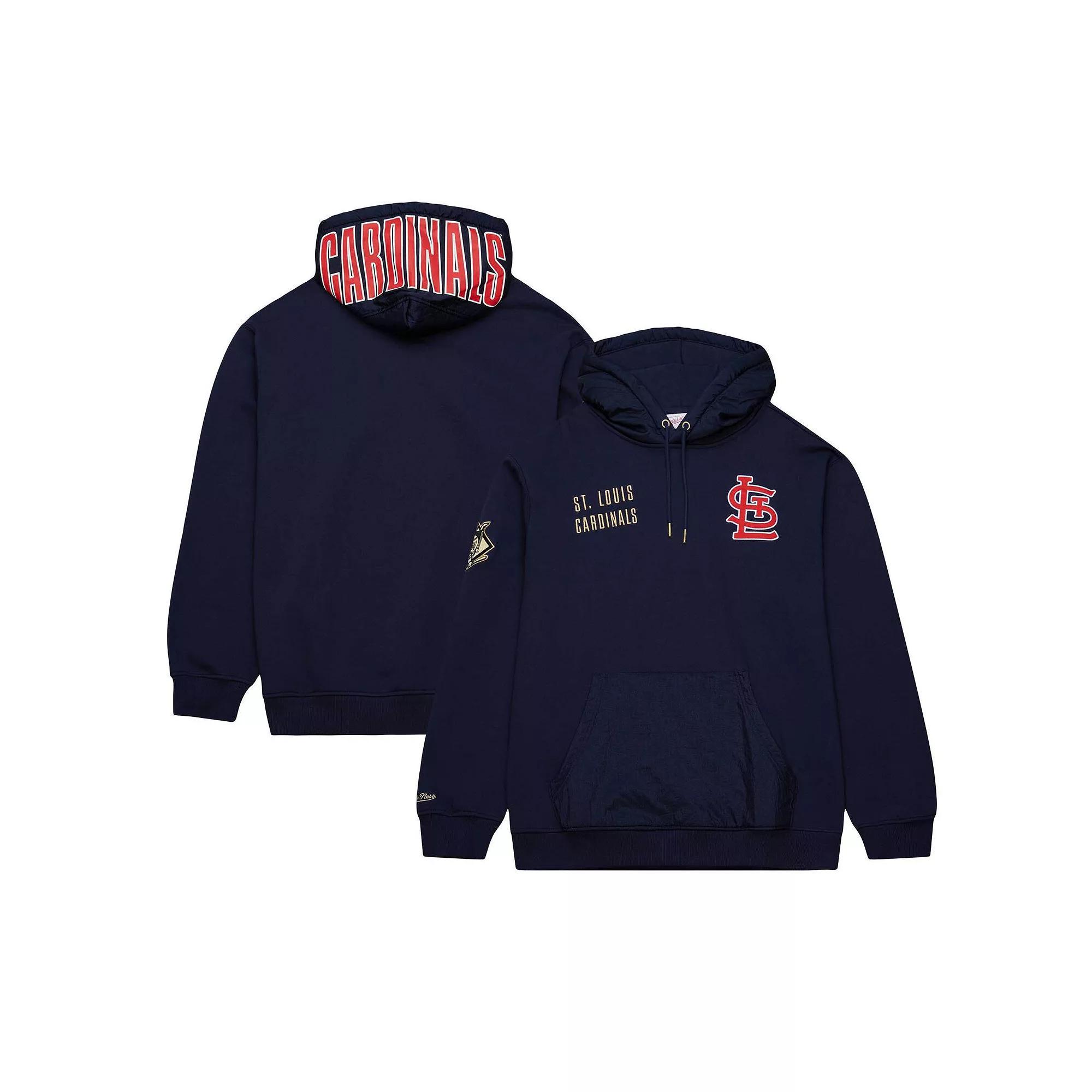 Men's Mitchell & Ness Navy St. Louis Cardinals Team OG 2.0 Current Logo Pullover Hoodie, Size: Medium, Blue Product Image