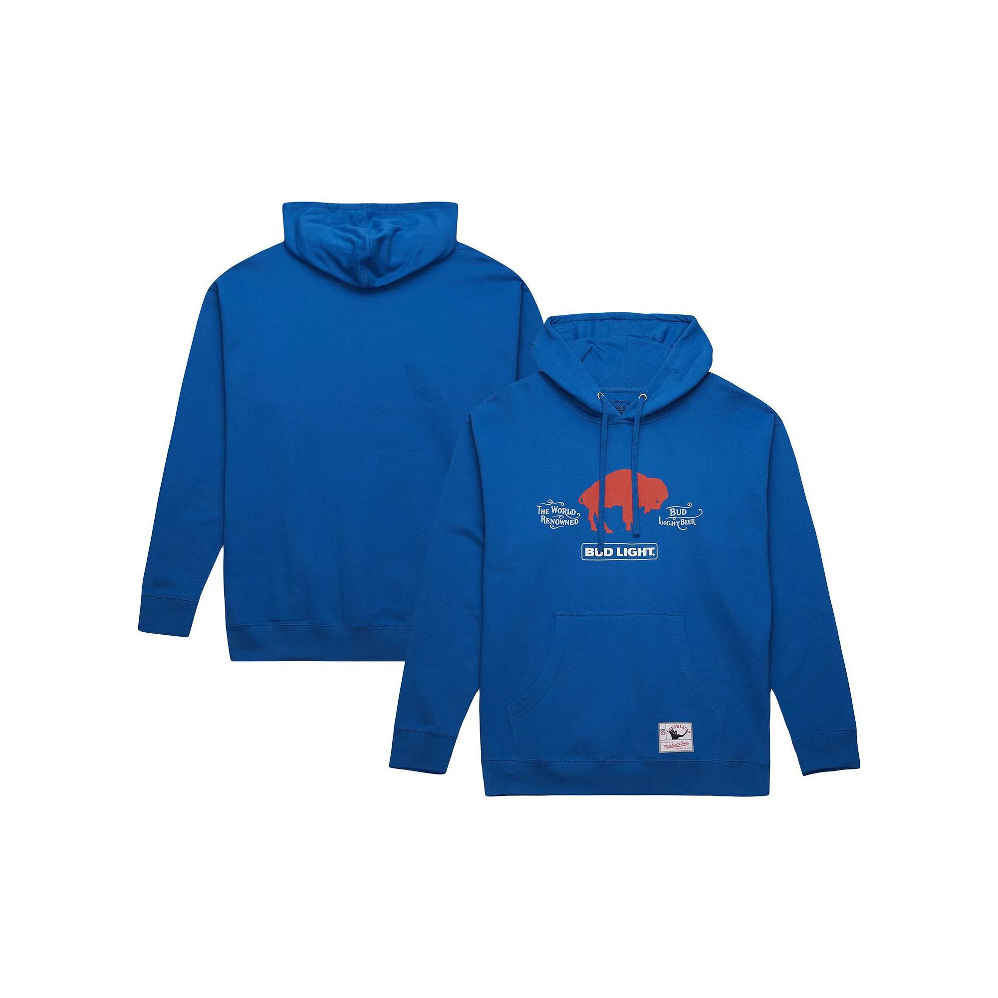 Men's Mitchell & Ness  Royal Buffalo Bills NFL x Bud Light Vintage Pullover Hoodie, Size: Large, Blue Product Image