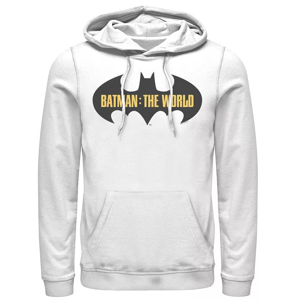 Men's Batman: The World Germany Red Logo Hoodie, Size: XL, White Product Image