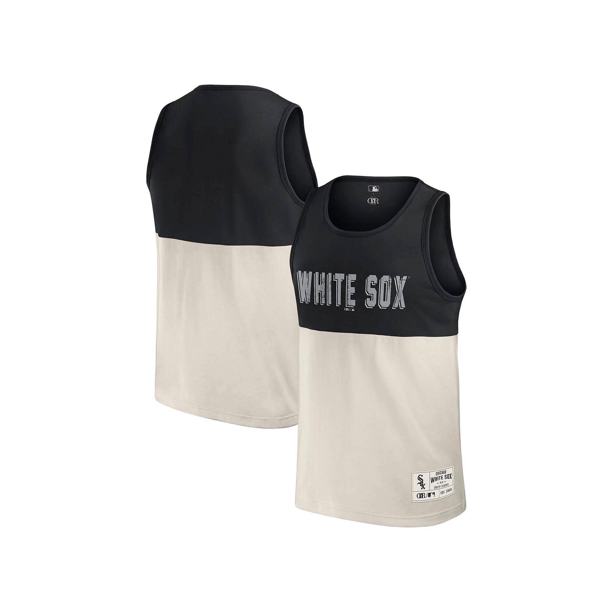 Men's Darius Rucker Collection by Fanatics Black Pittsburgh Pirates Colorblock Tank Top, Size: Large Product Image