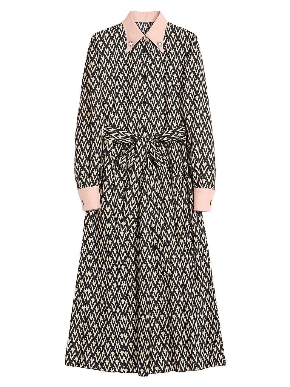 Womens Twill Toute La V Midi Dress Product Image