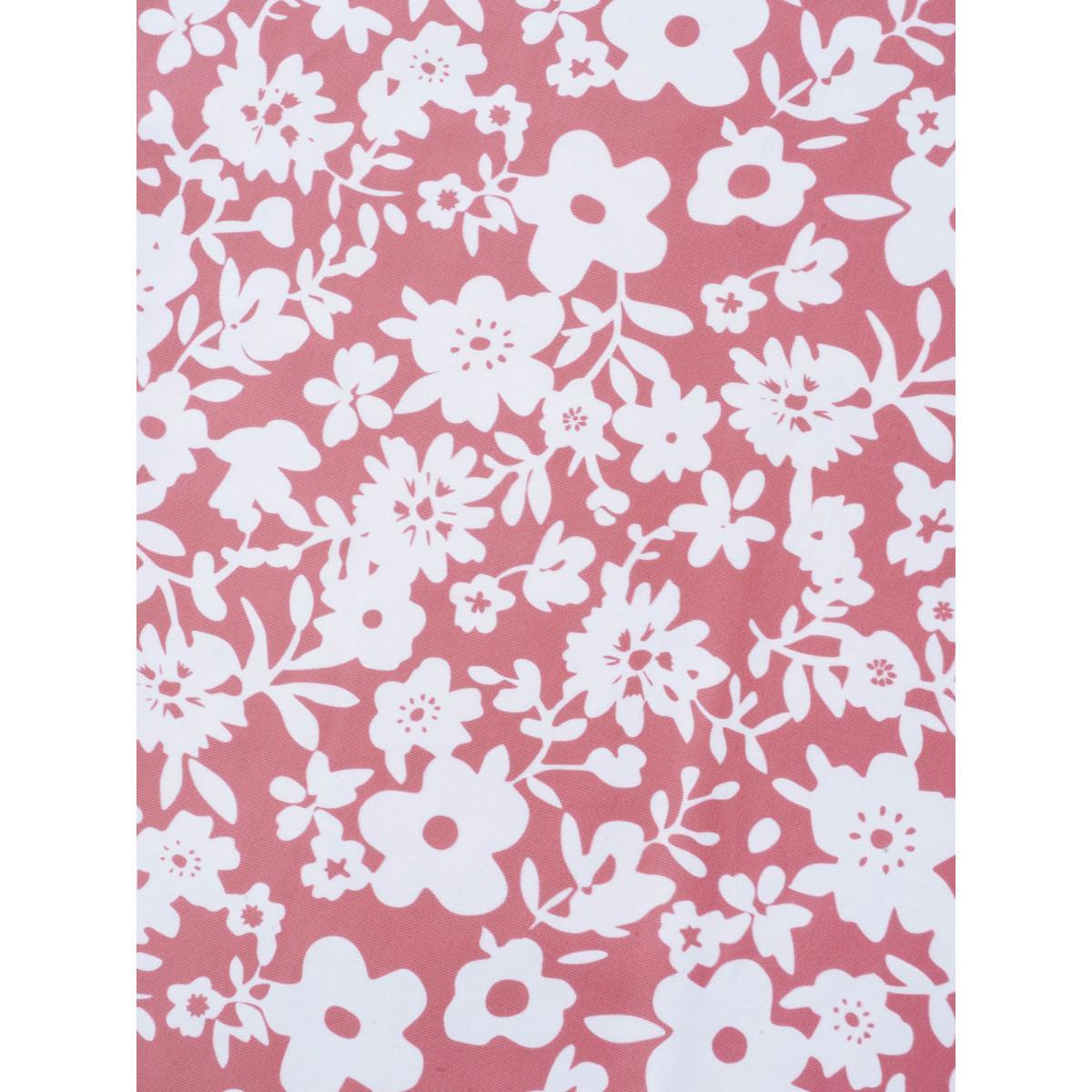 Plus Size Ditsy Floral Keyhole Split Hem Ruched Swim Dress Women's Swimwear Salmon Beach Bodycon Asymmetrical Neck High stretch Curve Swim Dresses BloomChic 18-20/2X Product Image