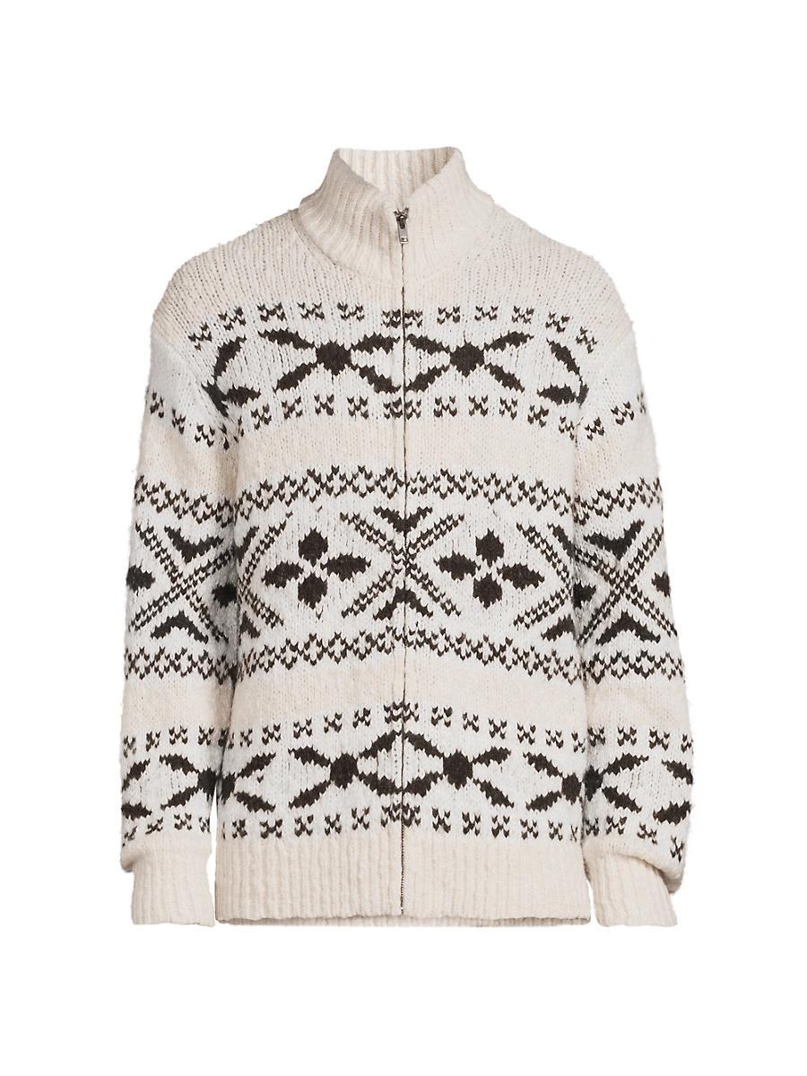 Mens Fair isle-Style Wool-Blend Knit Sweater Product Image