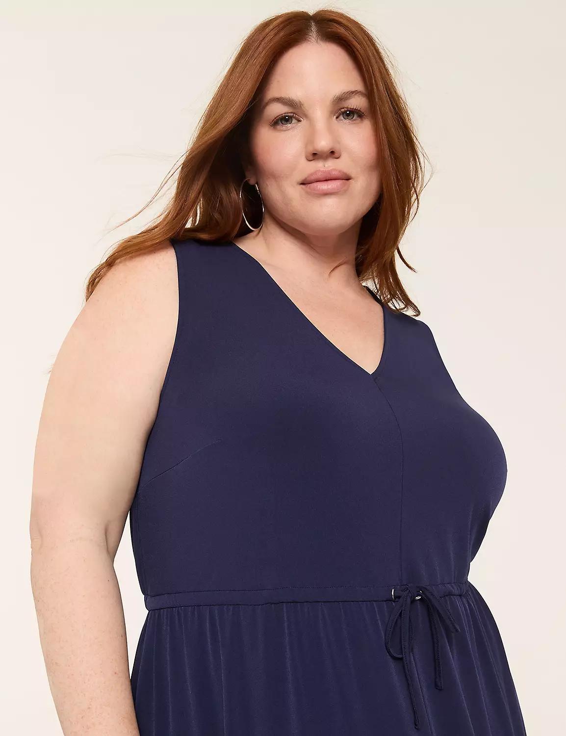 Swing Tie-Waist Jersey Maxi Dress Product Image