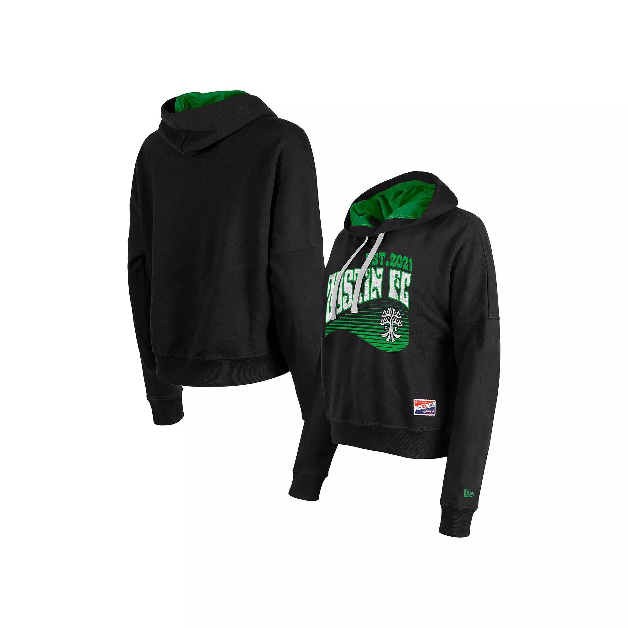 Women's 5th & Ocean by New Era Black Austin FC Throwback Pullover Hoodie, Size: Large, Afc Black Product Image