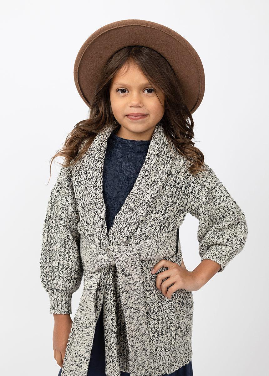 Orlagh Cardi in Cream Black Marl Girls Product Image