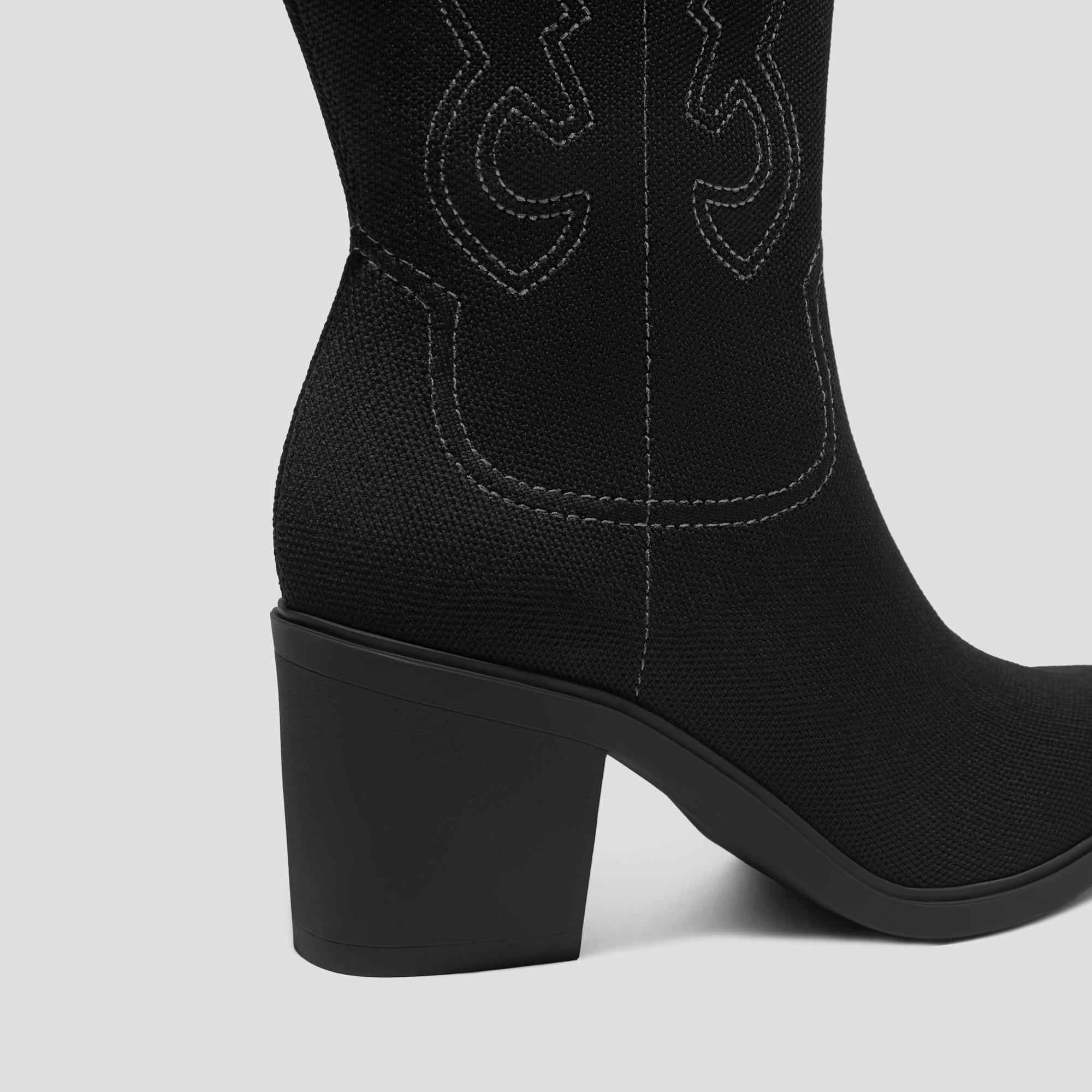 Pointed-Toe Western Knee-High Boots (Willow) Product Image