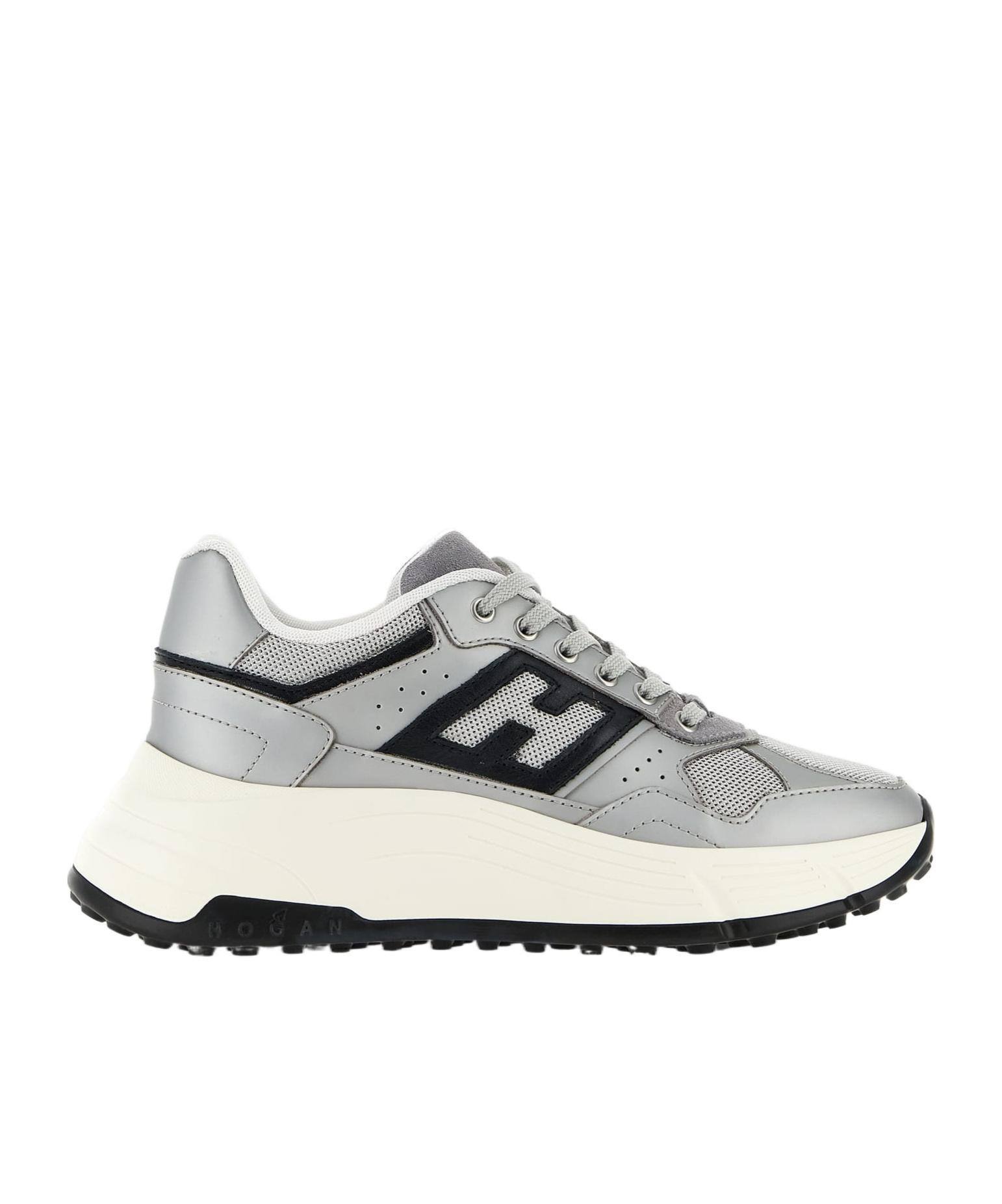 HOGAN Flatform-sneakers Mit Seitlichem Logo In Polychrome Product Image