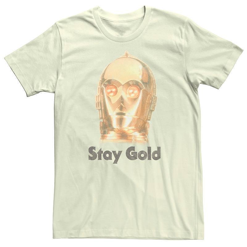 Men's Star Wars The Rise of Skywalker C-3PO Stay Gold Graphic Tee, Size: XXL, White Product Image