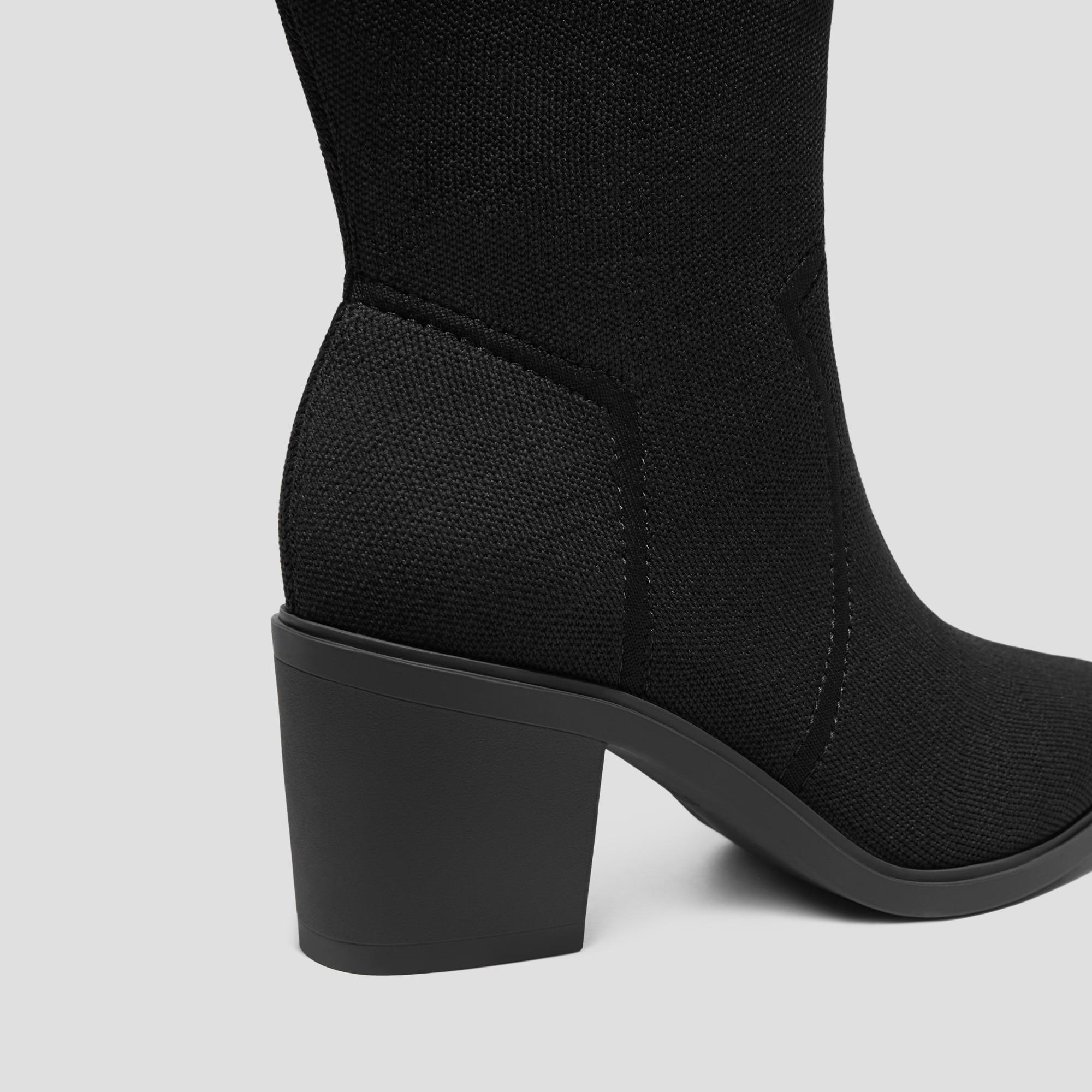 Pointed-Toe Western Knee-High Boots (Wynne) Product Image