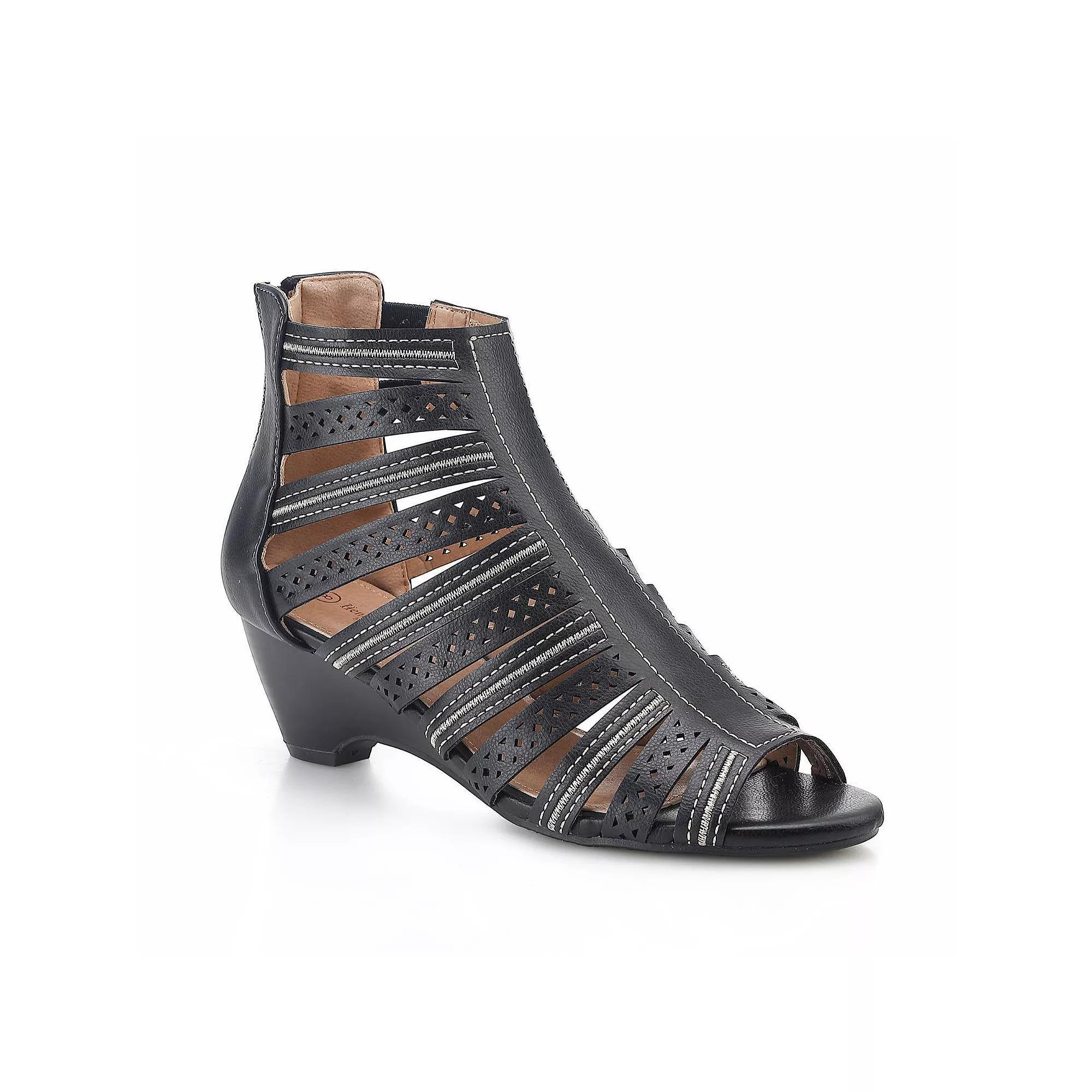 Henry Ferrera Sally Open Toe Women's Wedge Sandals, Size: 7, Black Product Image