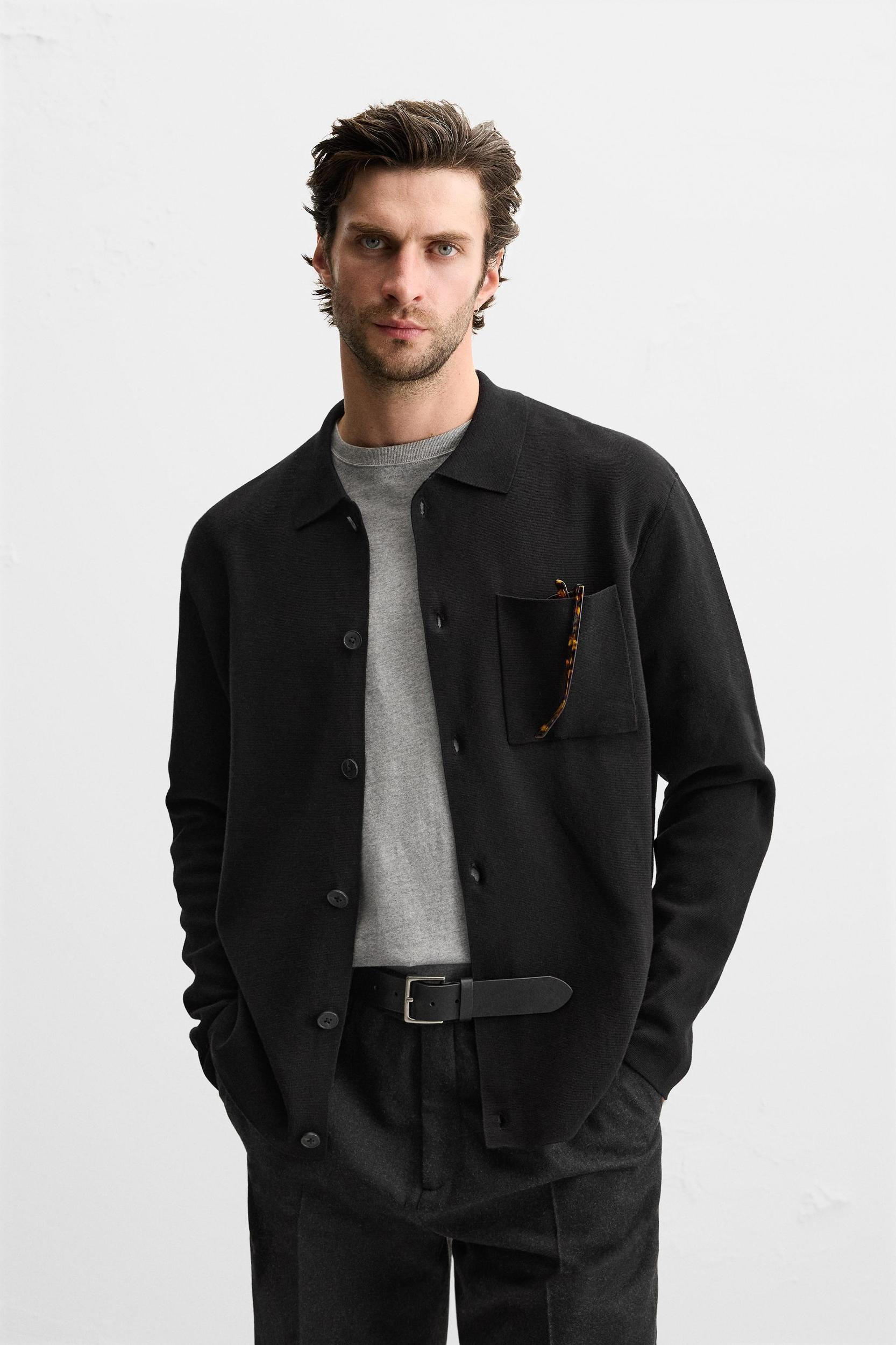 POCKETED COTTON CARDIGAN Product Image