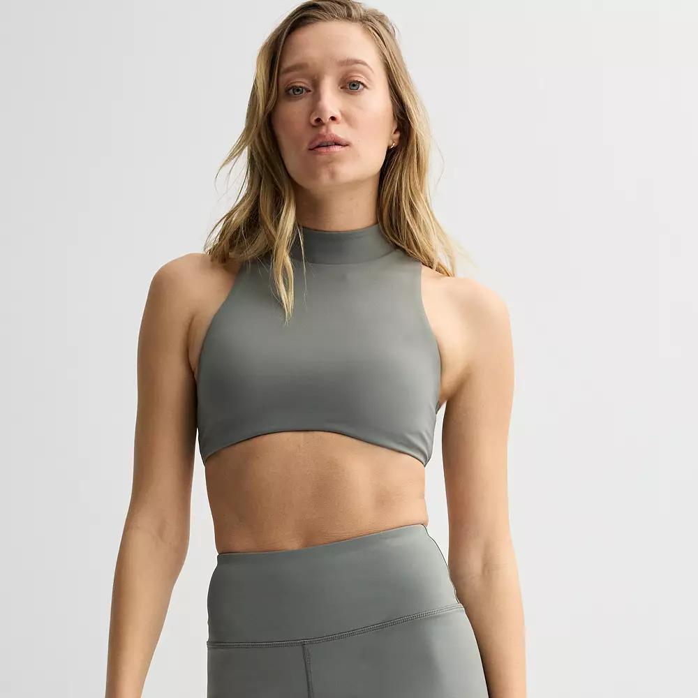 Womens FLX Swim to Gym Bra Top Ashen Silver Product Image