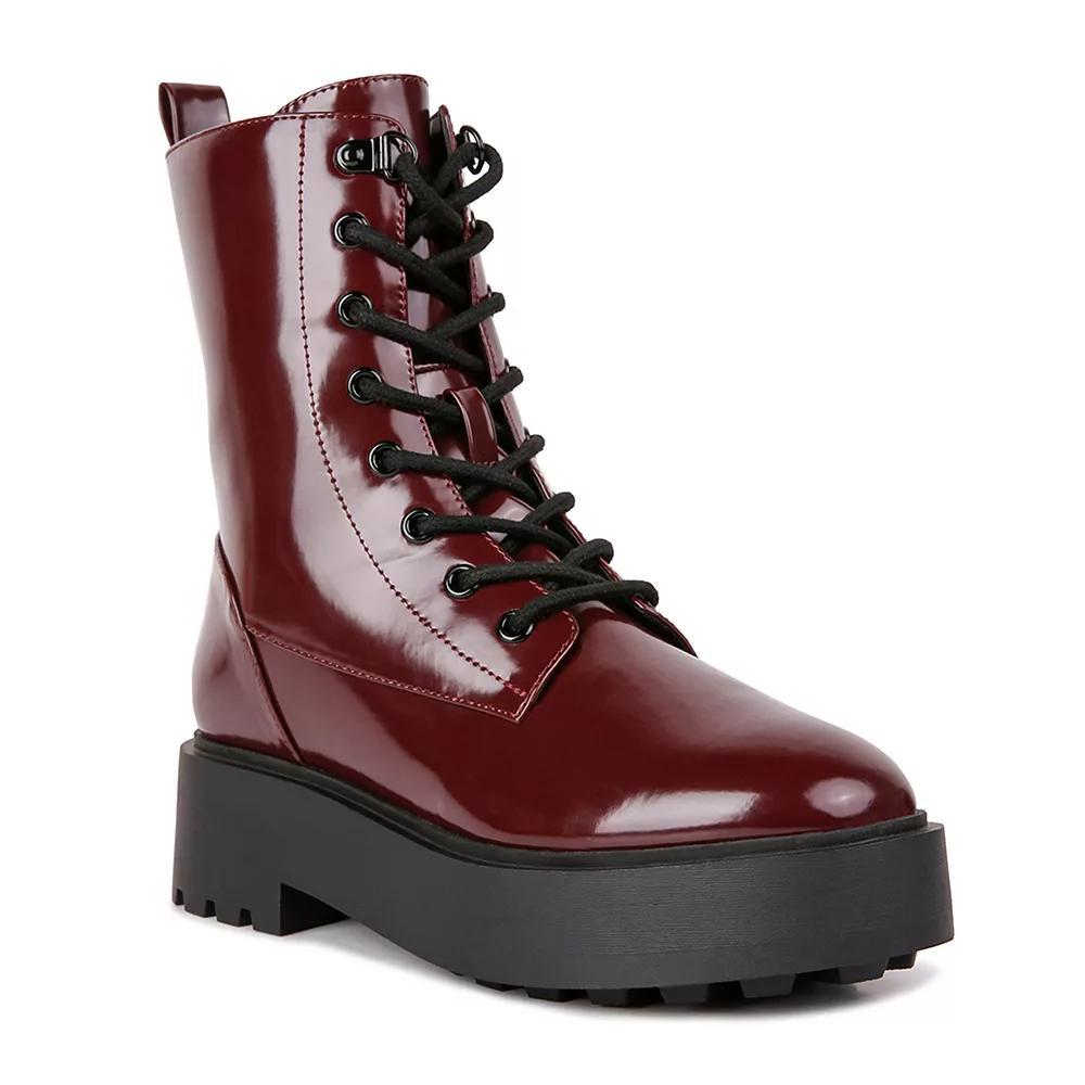 London Rag Molsh Women's Combat Boots, Size: 8, Red Product Image