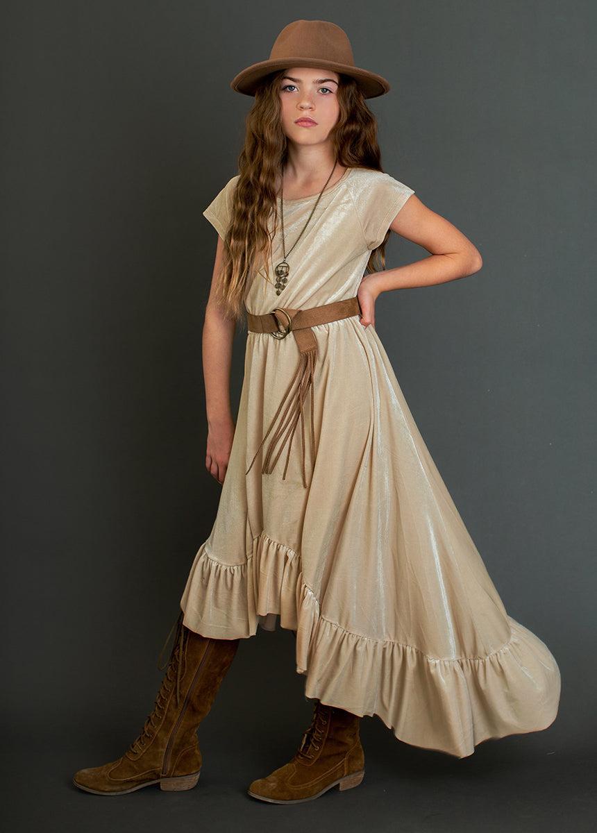 Aleena Dress in Ivory Girls Product Image