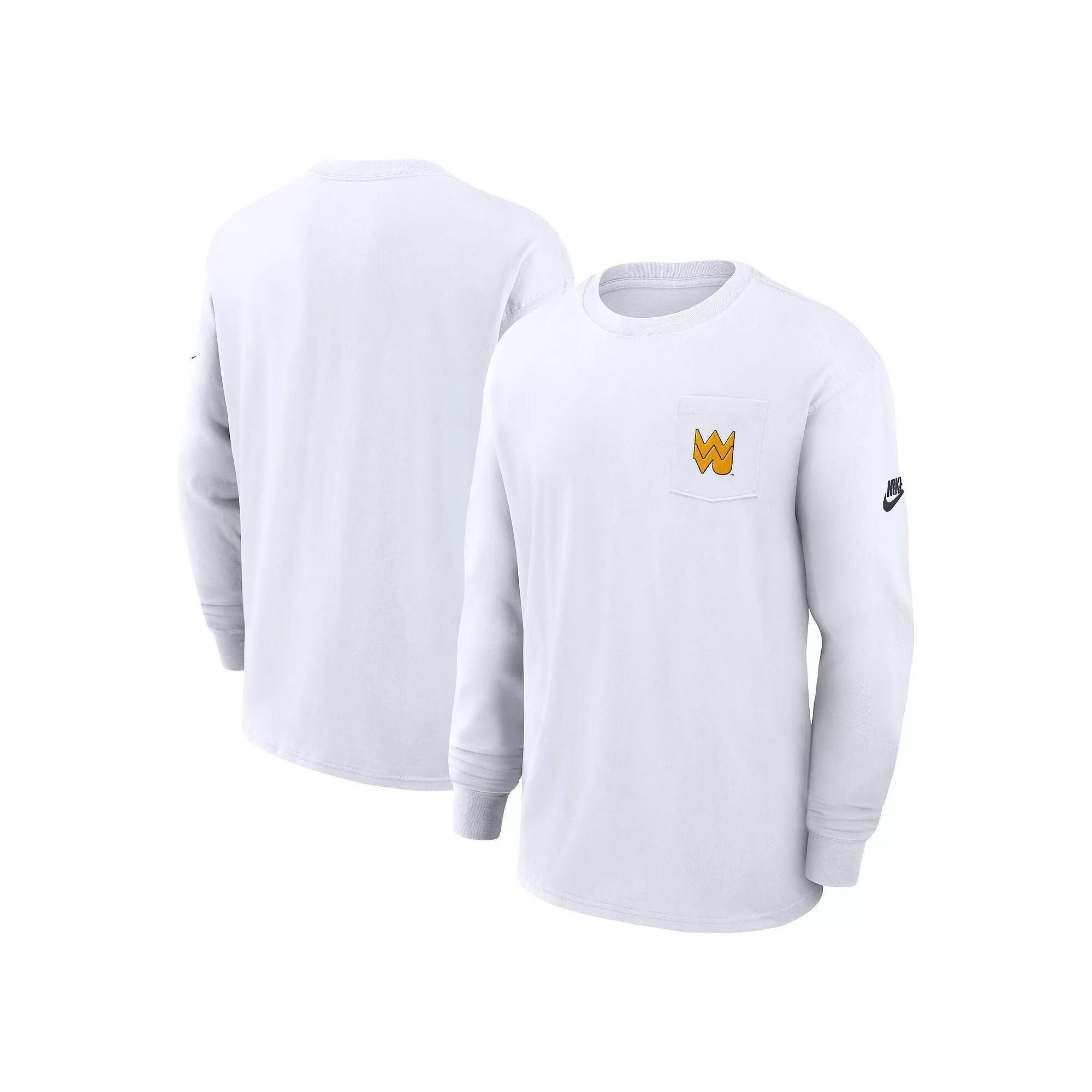 West Virginia Mountaineers Legacy Max90 Pocket Nike Men's College Long-Sleeve T-Shirt Product Image