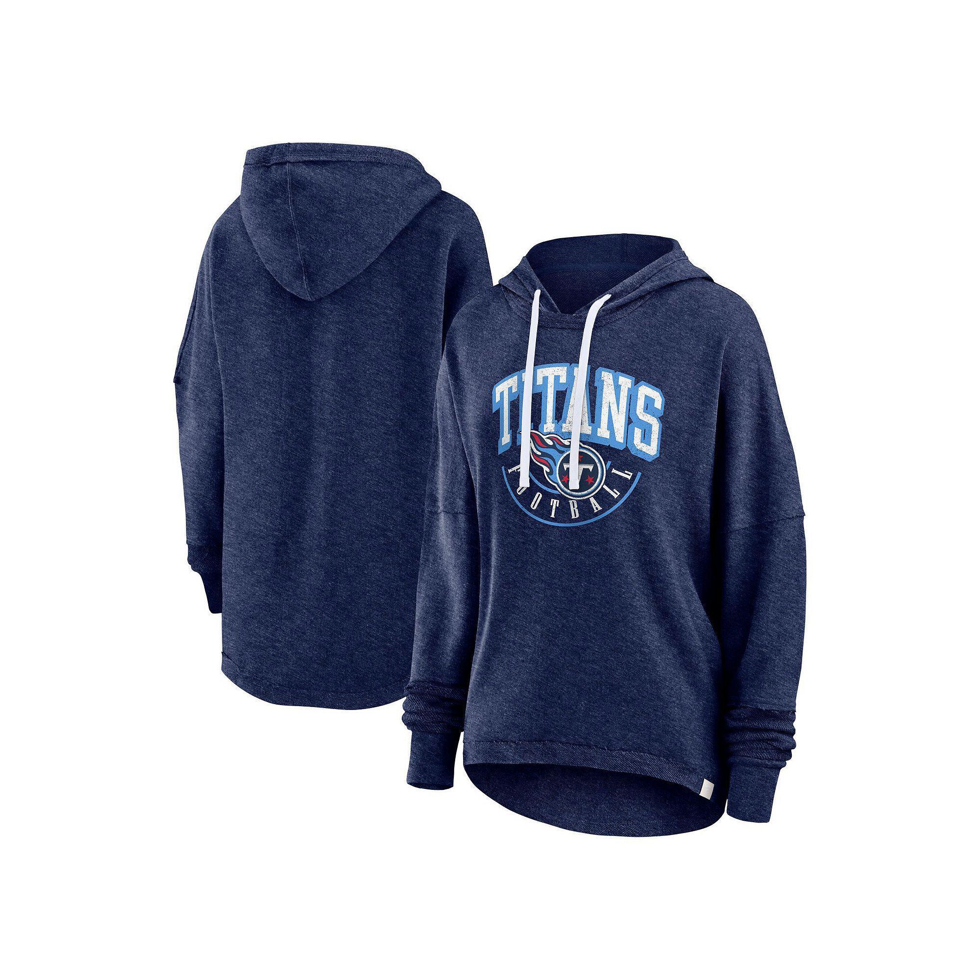 Women's Fanatics Branded Navy Tennessee Titans Lounge Helmet Arch Pullover Hoodie, Size: Small, Blue Product Image
