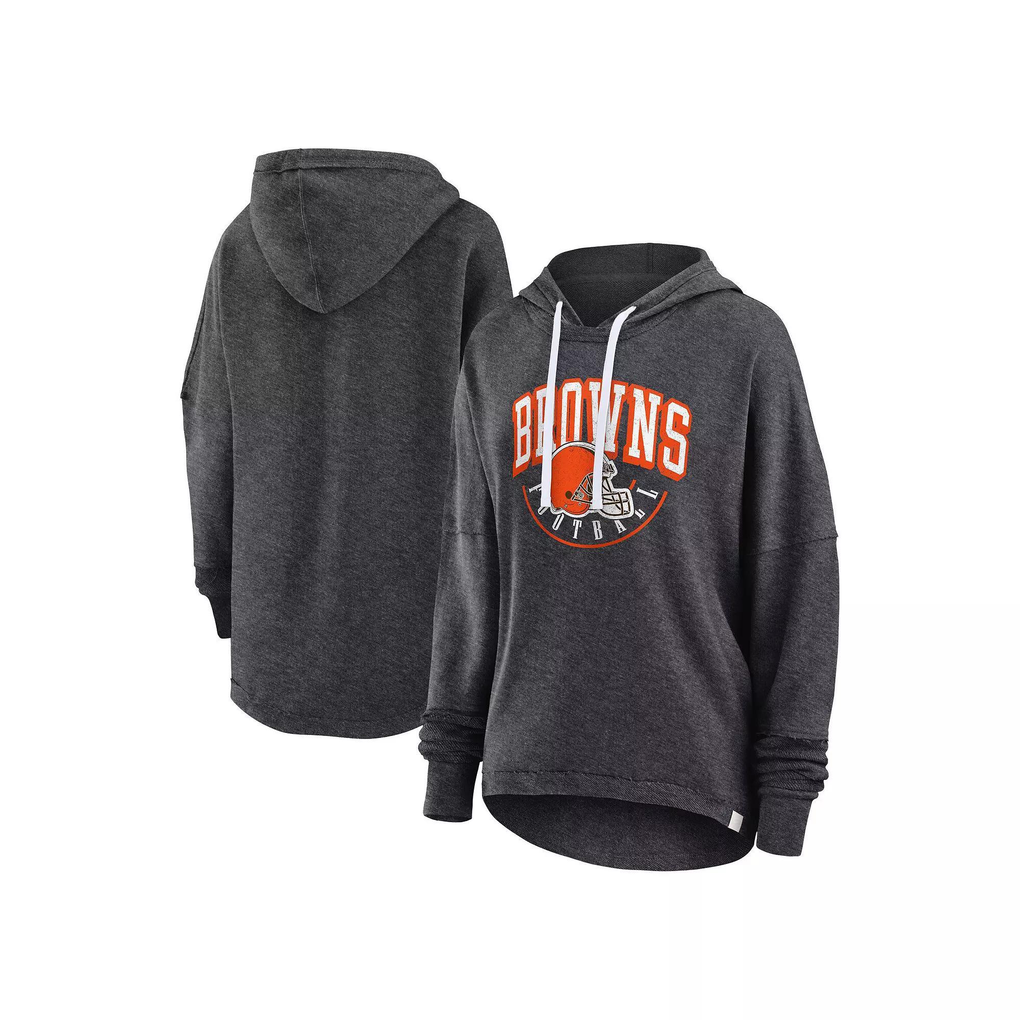 Women's Fanatics Branded Navy Denver Broncos Lightewight Modest Crop Lounge Helmet Arch Pullover Hoodie, Size: XS, Blue Product Image