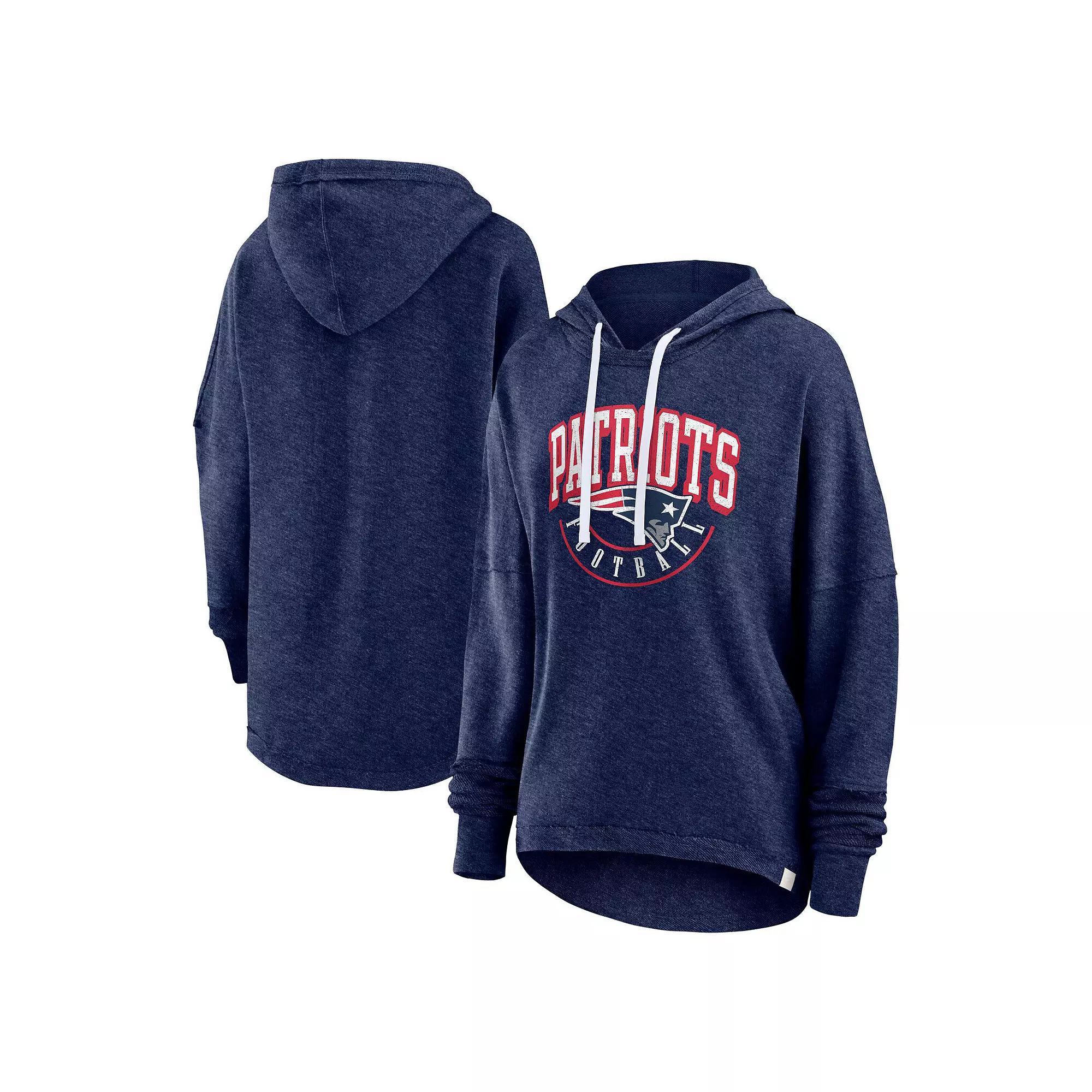 Women's Fanatics Branded Navy New England Patriots Lounge Helmet Arch Pullover Hoodie, Size: Large, Blue Product Image