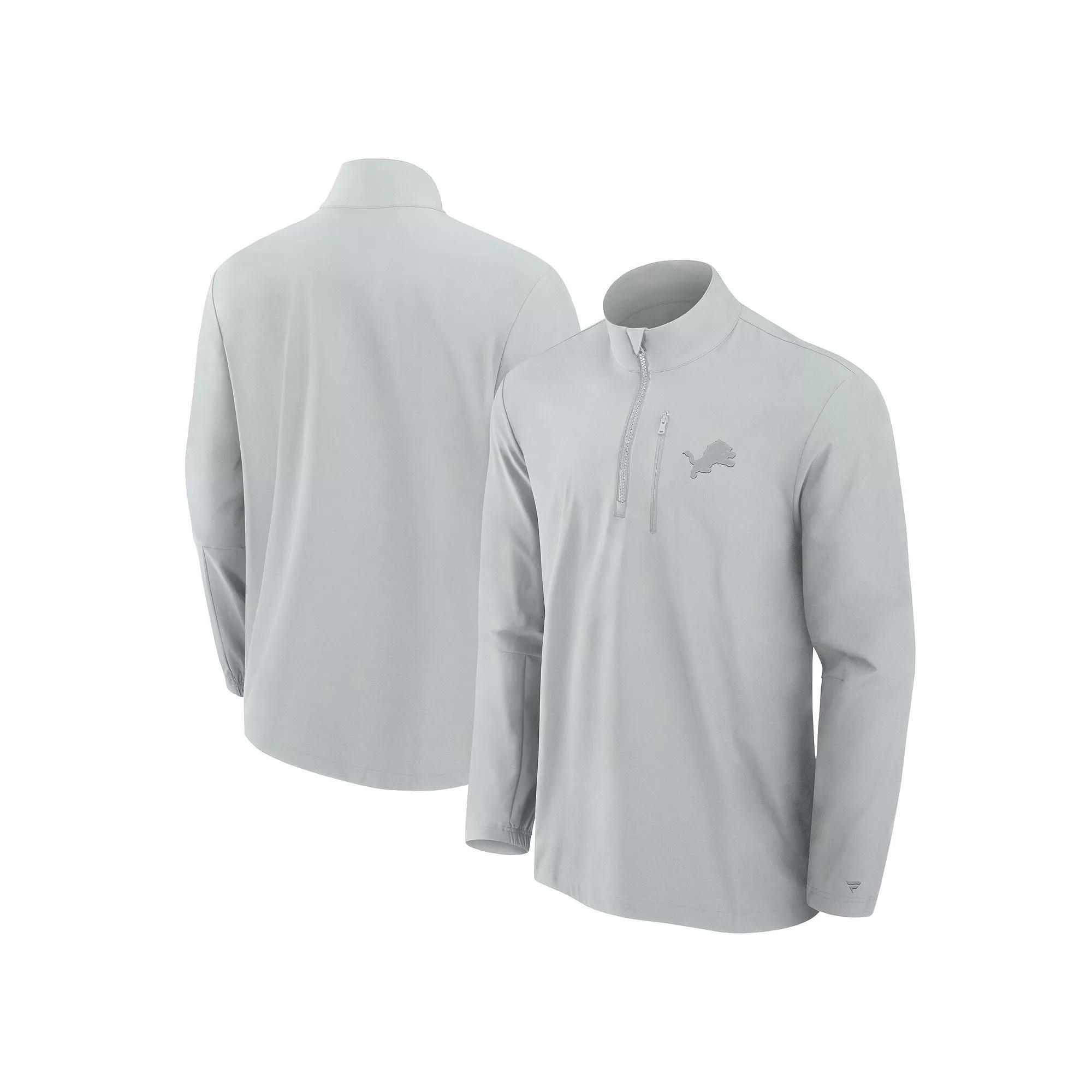 Men's Fanatics Signature Gray Indianapolis Colts Front Office Woven Quarter-Zip Jacket, Size: 5XL, Grey Product Image