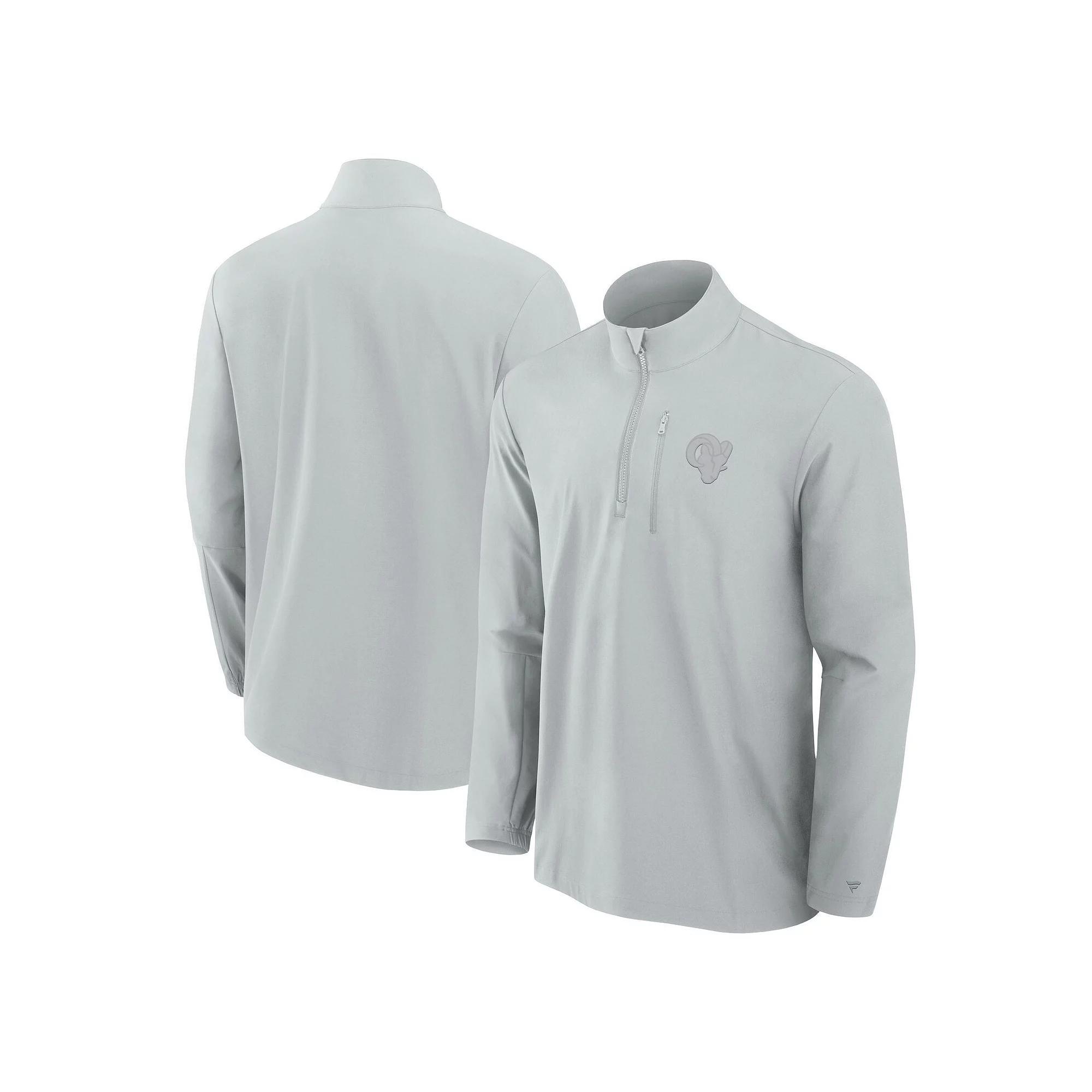 Men's Fanatics Signature Gray Indianapolis Colts Front Office Woven Quarter-Zip Jacket, Size: 5XL, Grey Product Image
