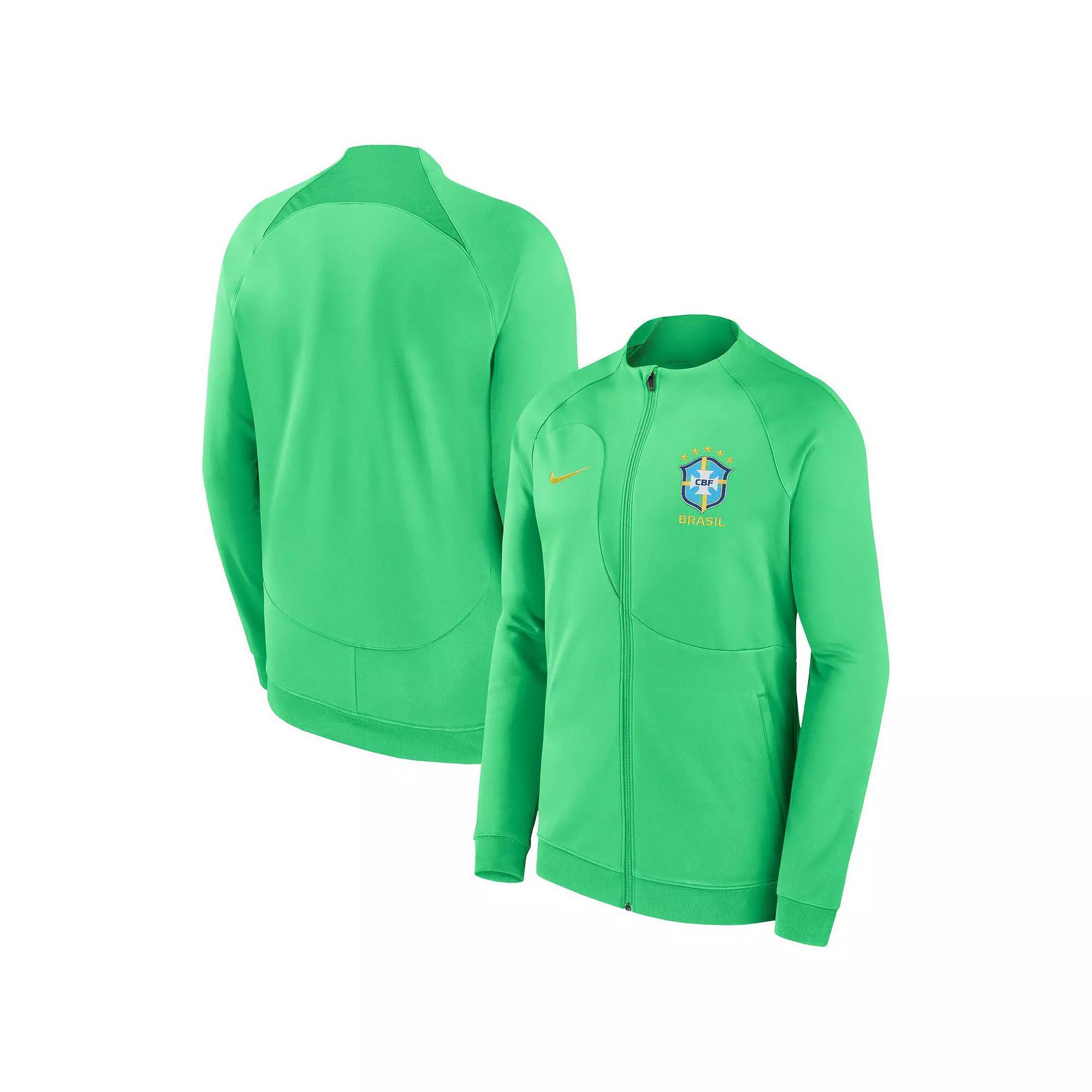 Men's Nike Green Brazil National Team Academy Pro Anthem Performance Full-Zip Jacket, Size: XL, Soc Green Product Image