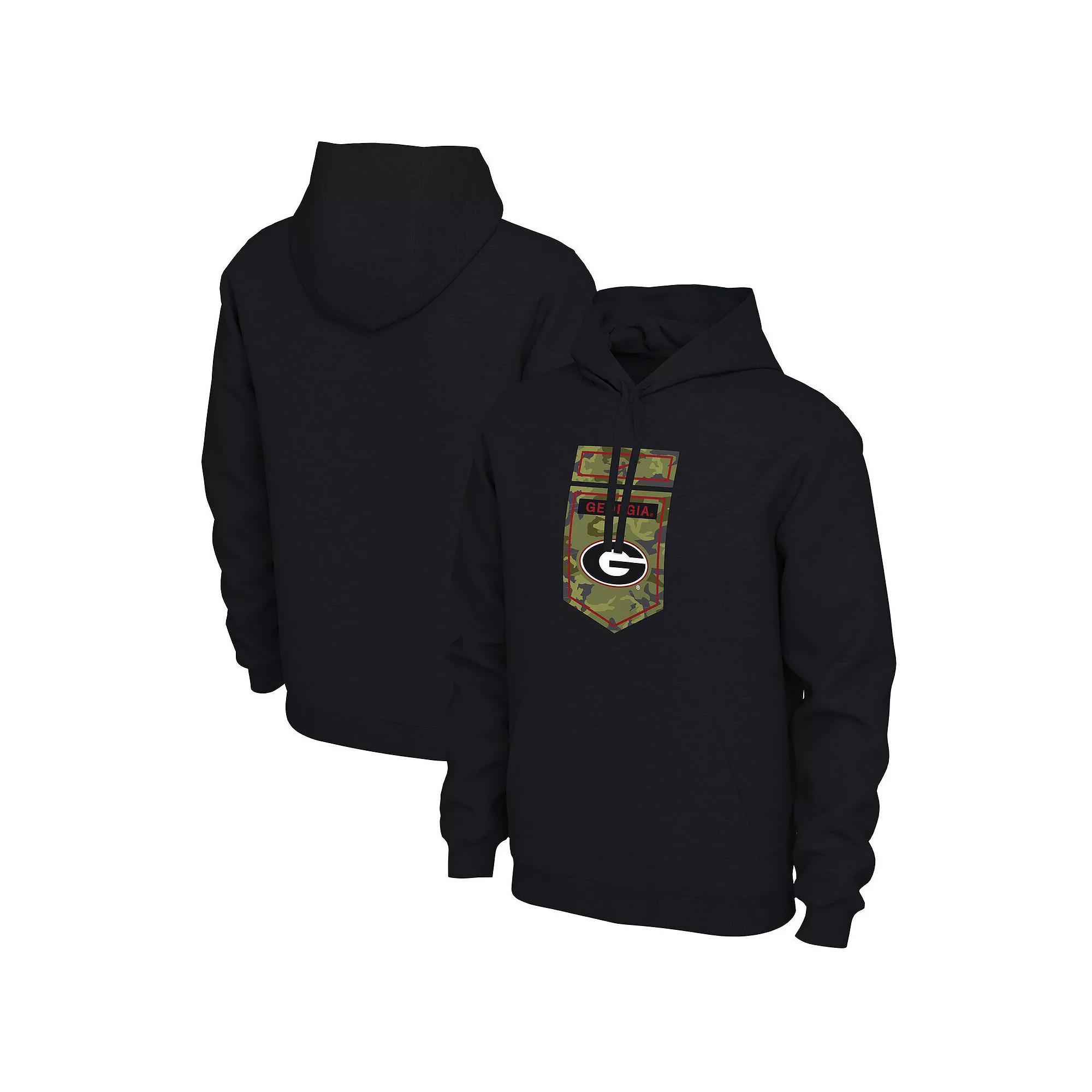Men's Nike Black Georgia Bulldogs Veterans Camo Pullover Hoodie, Size: Large Product Image