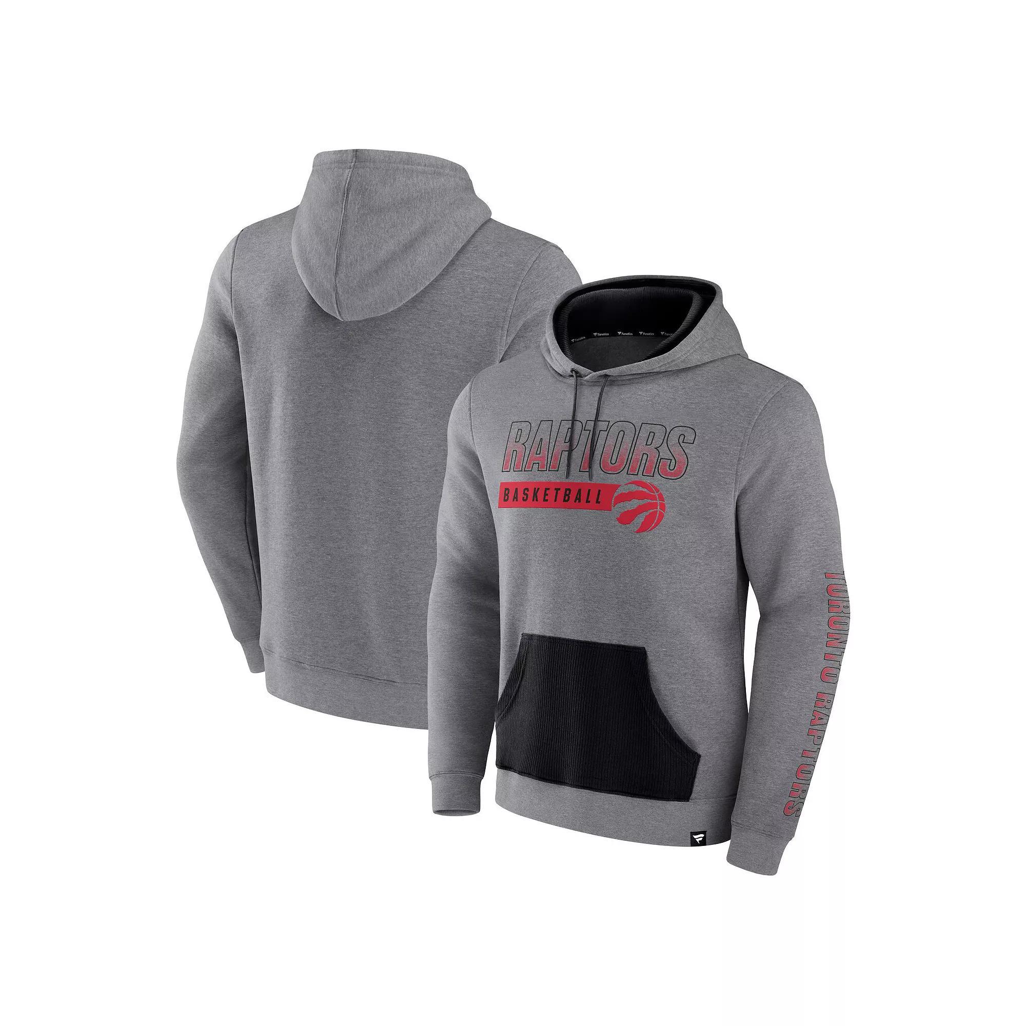 Mens Fanatics Branded Heathered Gray Brooklyn Nets Off The Bench Color Block Pullover Hoodie Product Image