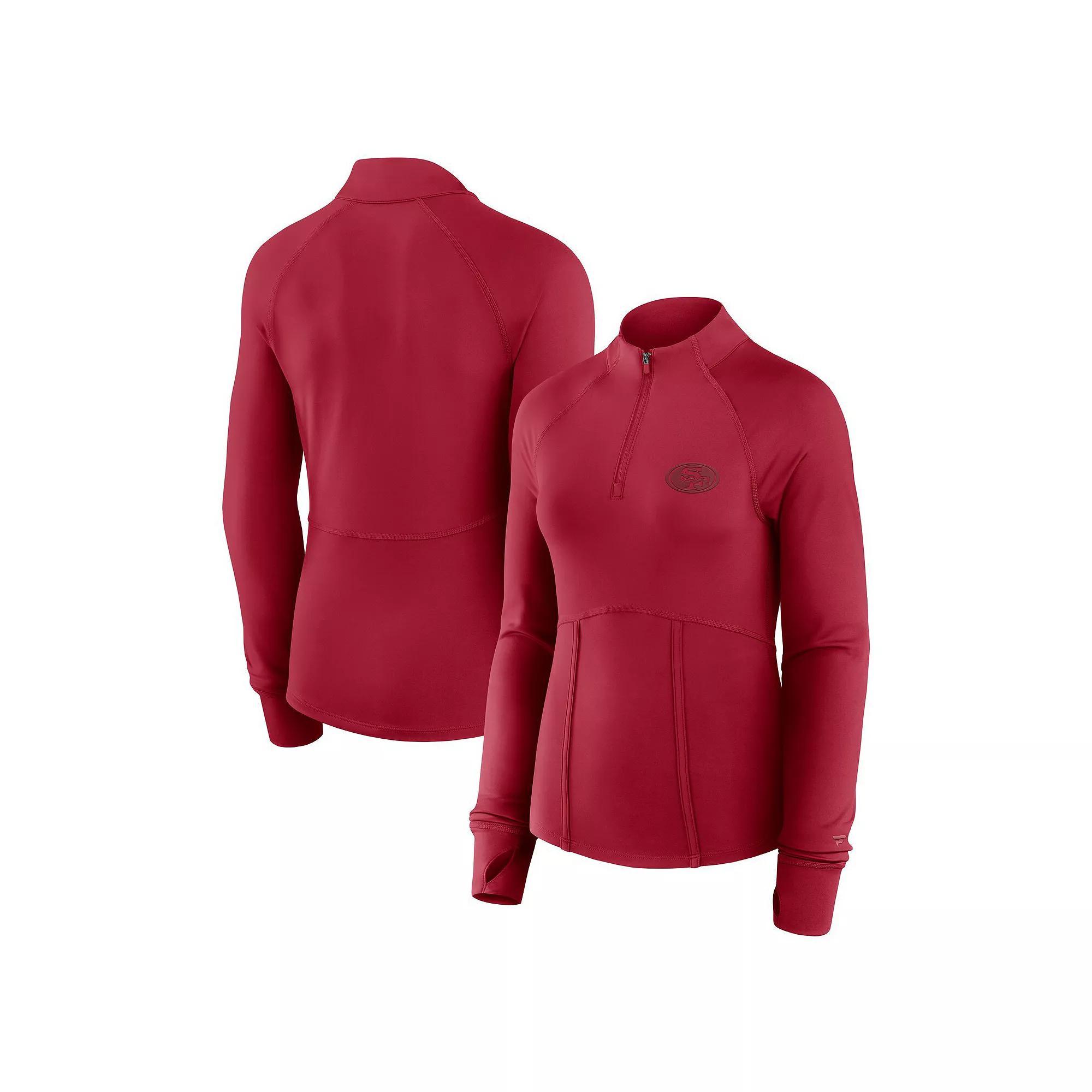 Women's Fanatics  Green Green Bay Packers Elements Raglan Quarter-Zip Jacket, Size: 2XL Product Image