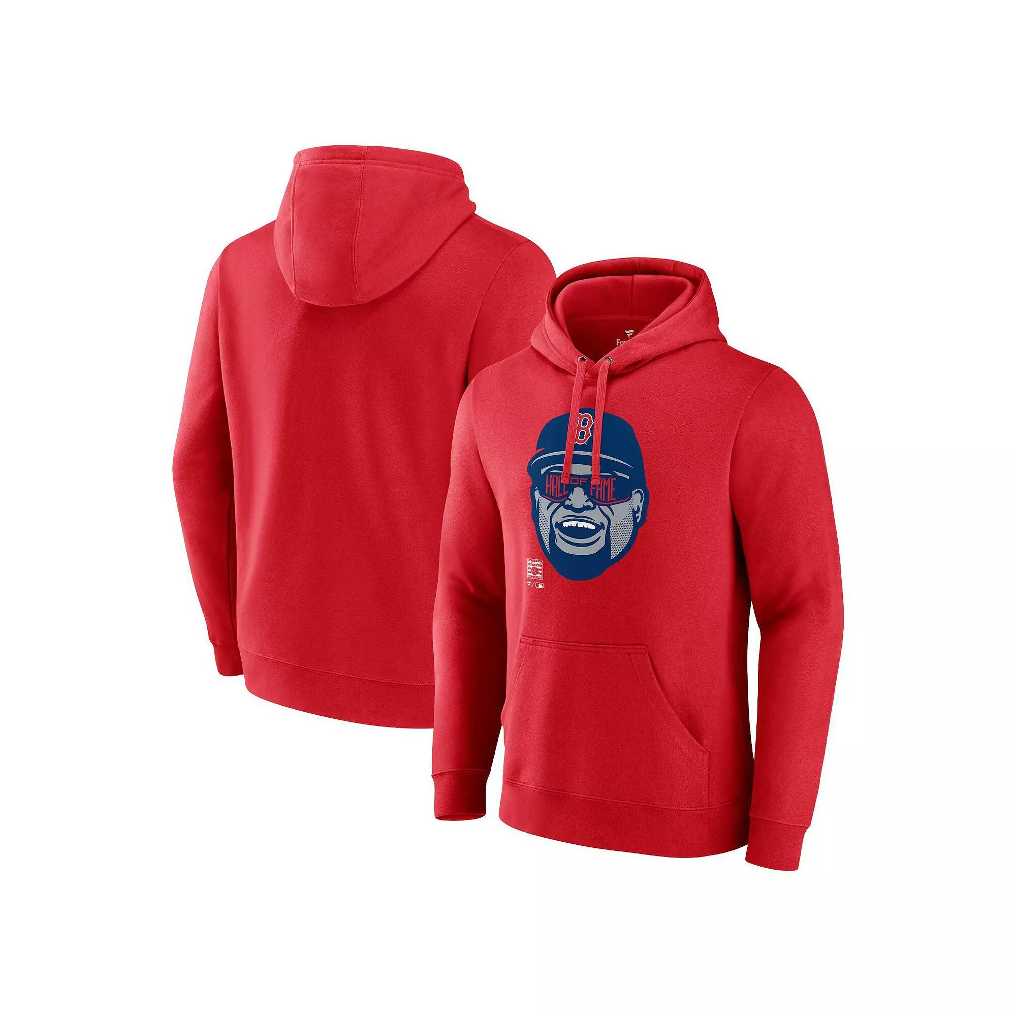 Men's Fanatics Branded David Ortiz Red Boston Red Sox Big Papi Portrait Fitted Pullover Hoodie, Size: 2XL Product Image