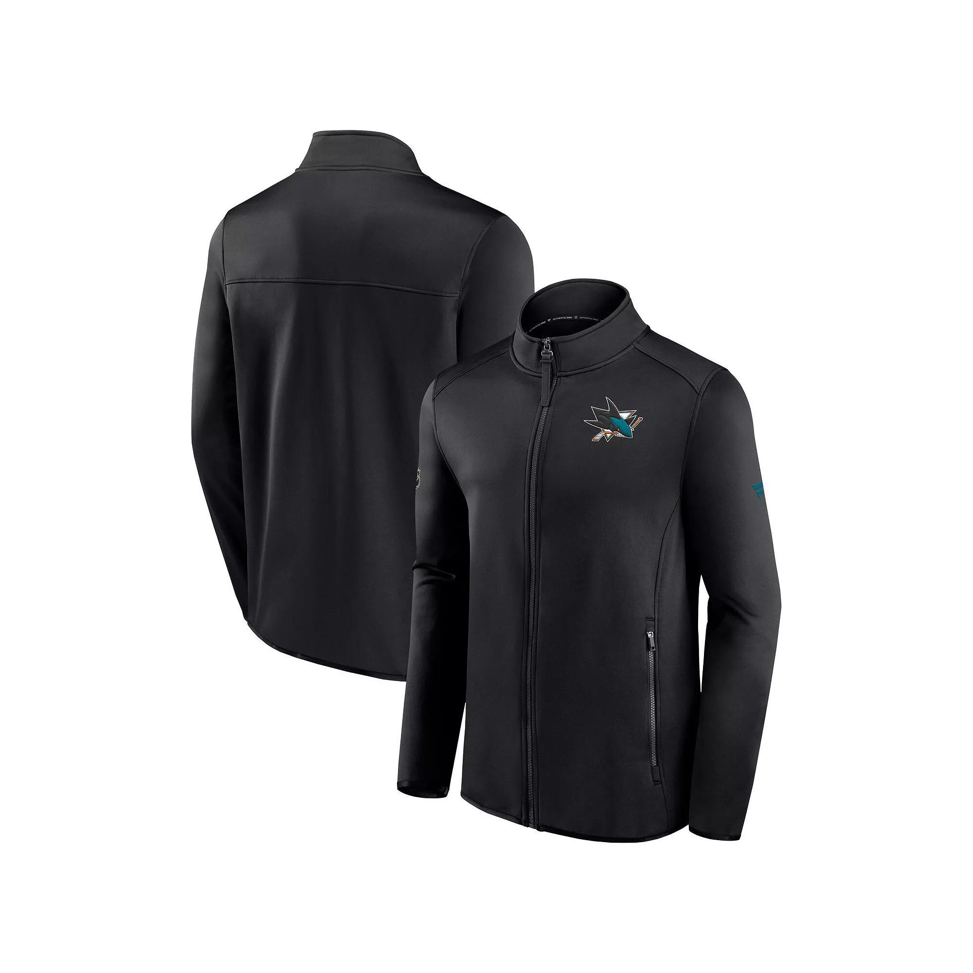 Men's Fanatics Branded Gray Vegas Golden Knights Authentic Pro Rink Fleece Full-Zip Jacket, Size: Large, Lvk Black Product Image